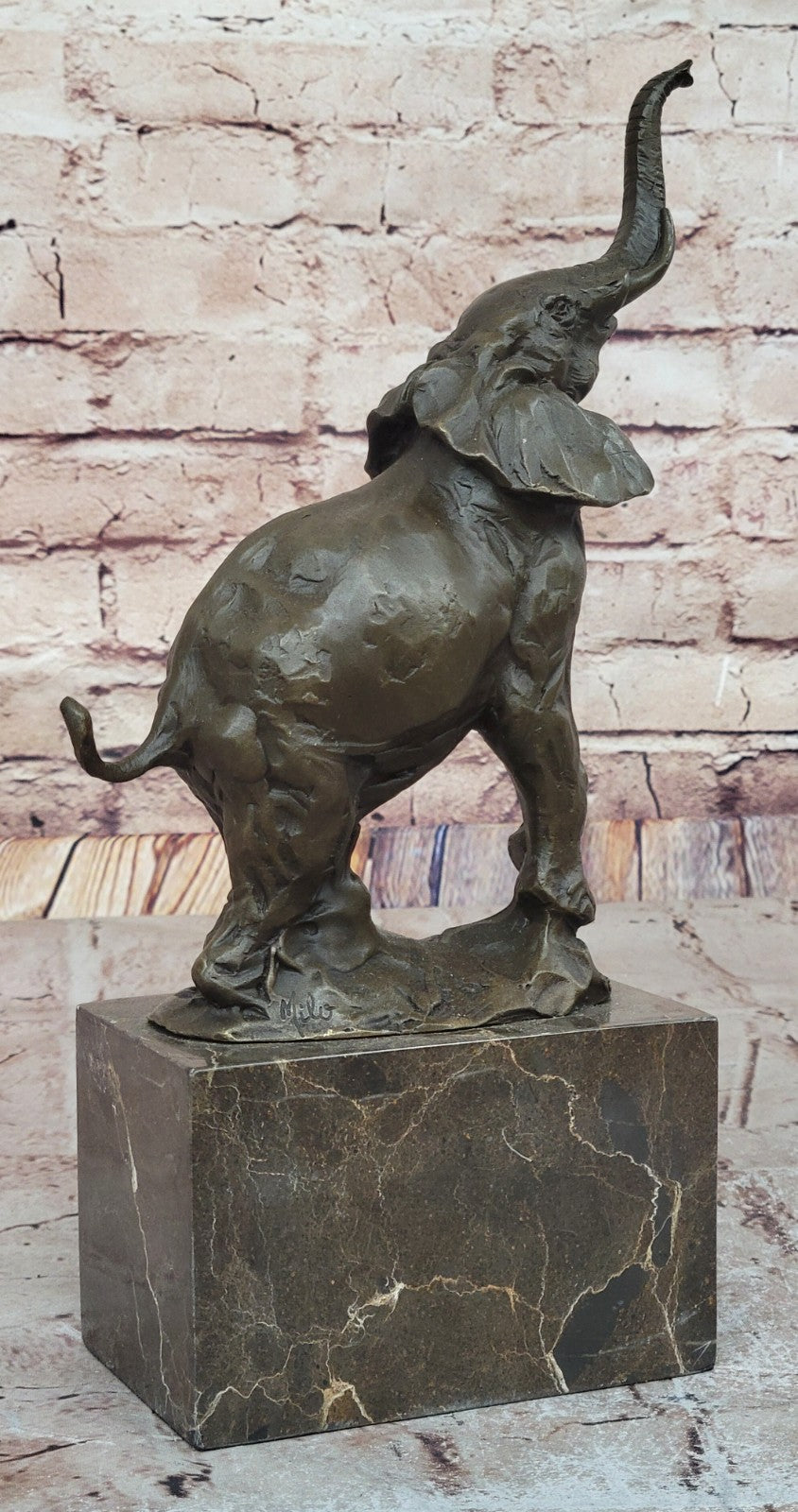 Art Deco Wildlife elephant by Milo Bronze Hot Cast Sculpture Statue Figurine