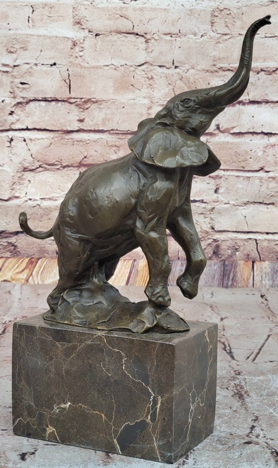 Art Deco Wildlife elephant by Milo Bronze Hot Cast Sculpture Statue Figurine