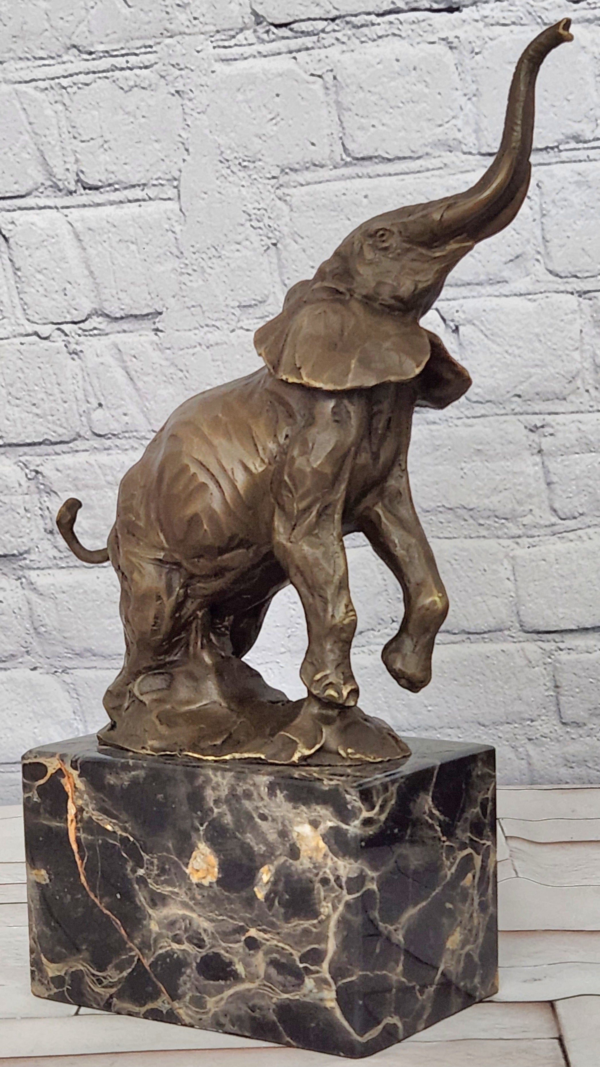Art Deco Wildlife elephant by Milo Bronze Hot Cast Sculpture Statue Figurine