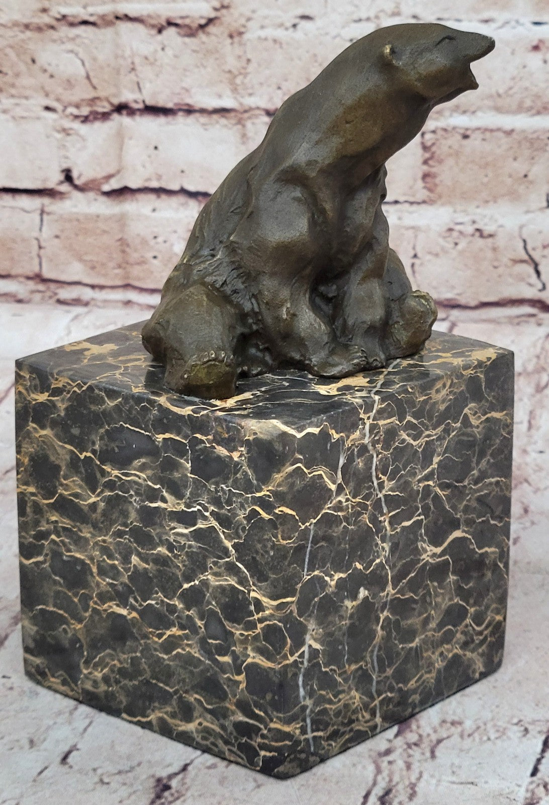 Bronze Sculpture Polar Bear Bookend Book End Vienna Austria Hot Cast Gift Figure
