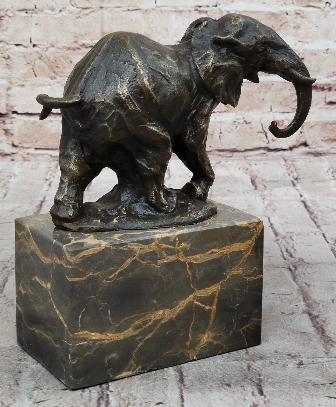 Art Deco Wildlife Elephant by Milo Bronze Hot Cast Sculpture Statue Figurine