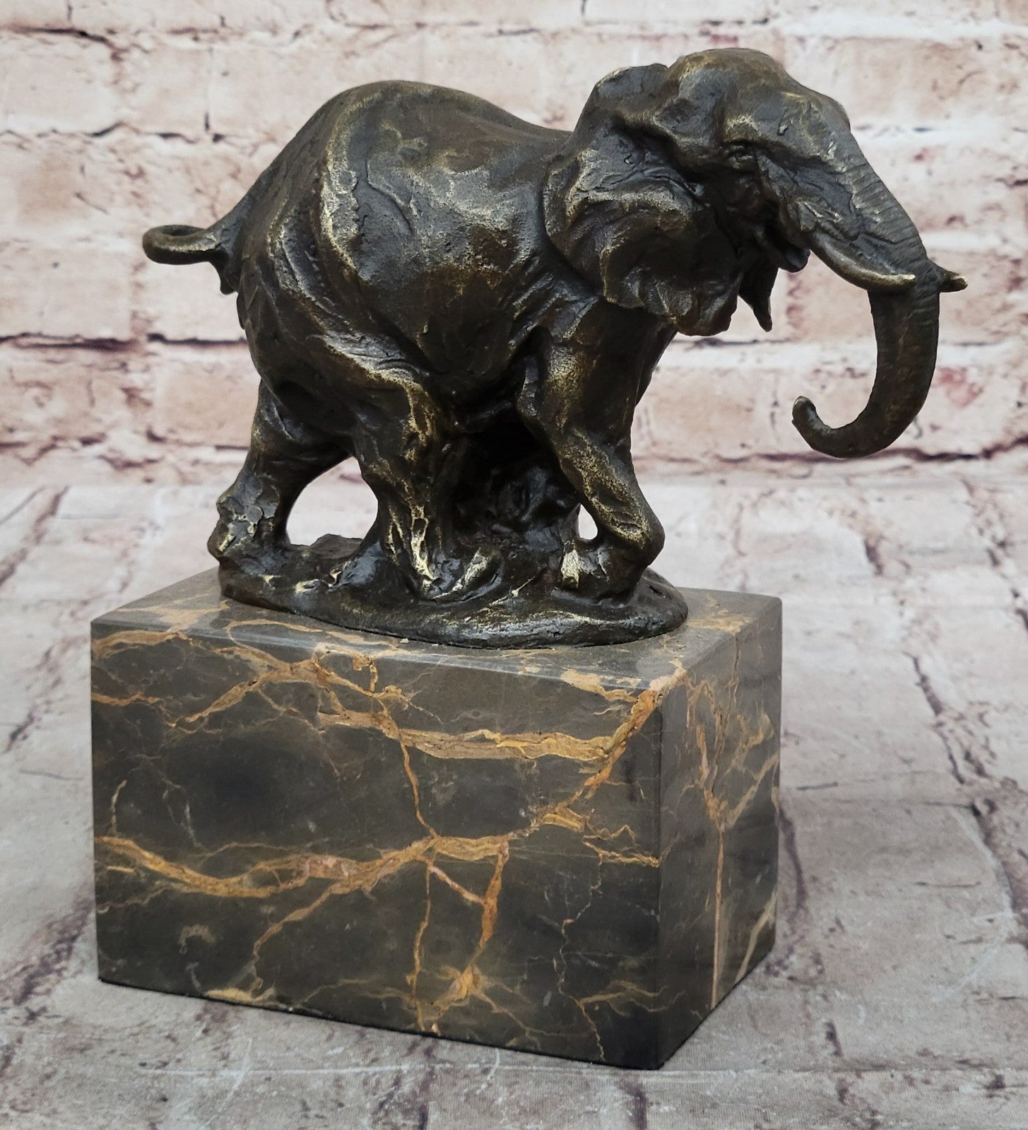 Art Deco Wildlife Elephant by Milo Bronze Hot Cast Sculpture Statue Figurine