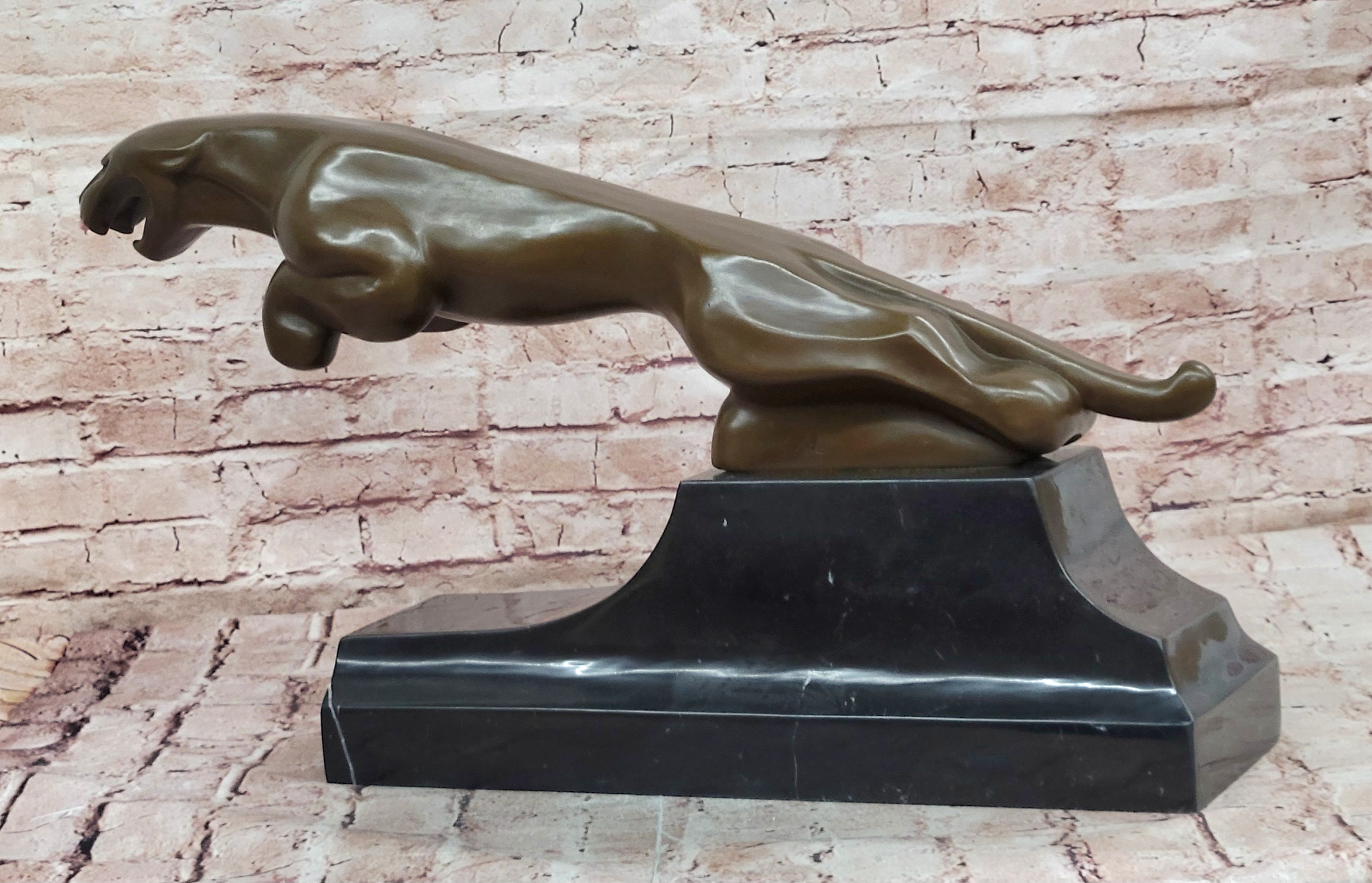 Hot Cast Bronze Statue: Handcrafted Jaguar Panther Collectible Artwork Art