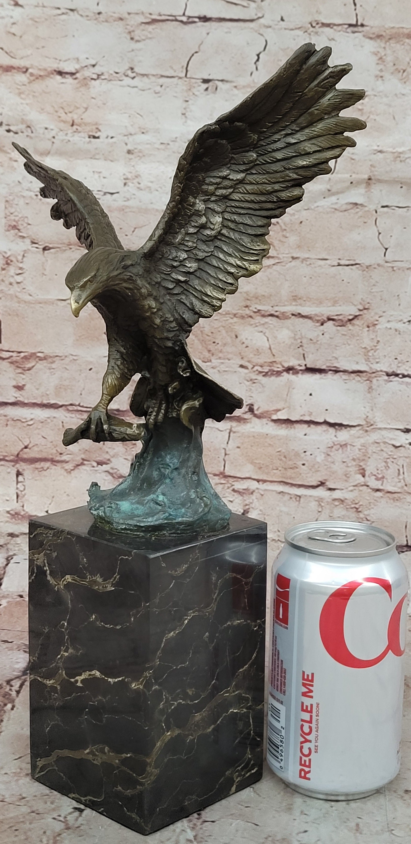 Bald Eagle Bronze Sculpture Big Bird Statue Art Deco Figure Indoor Outdoor Deal