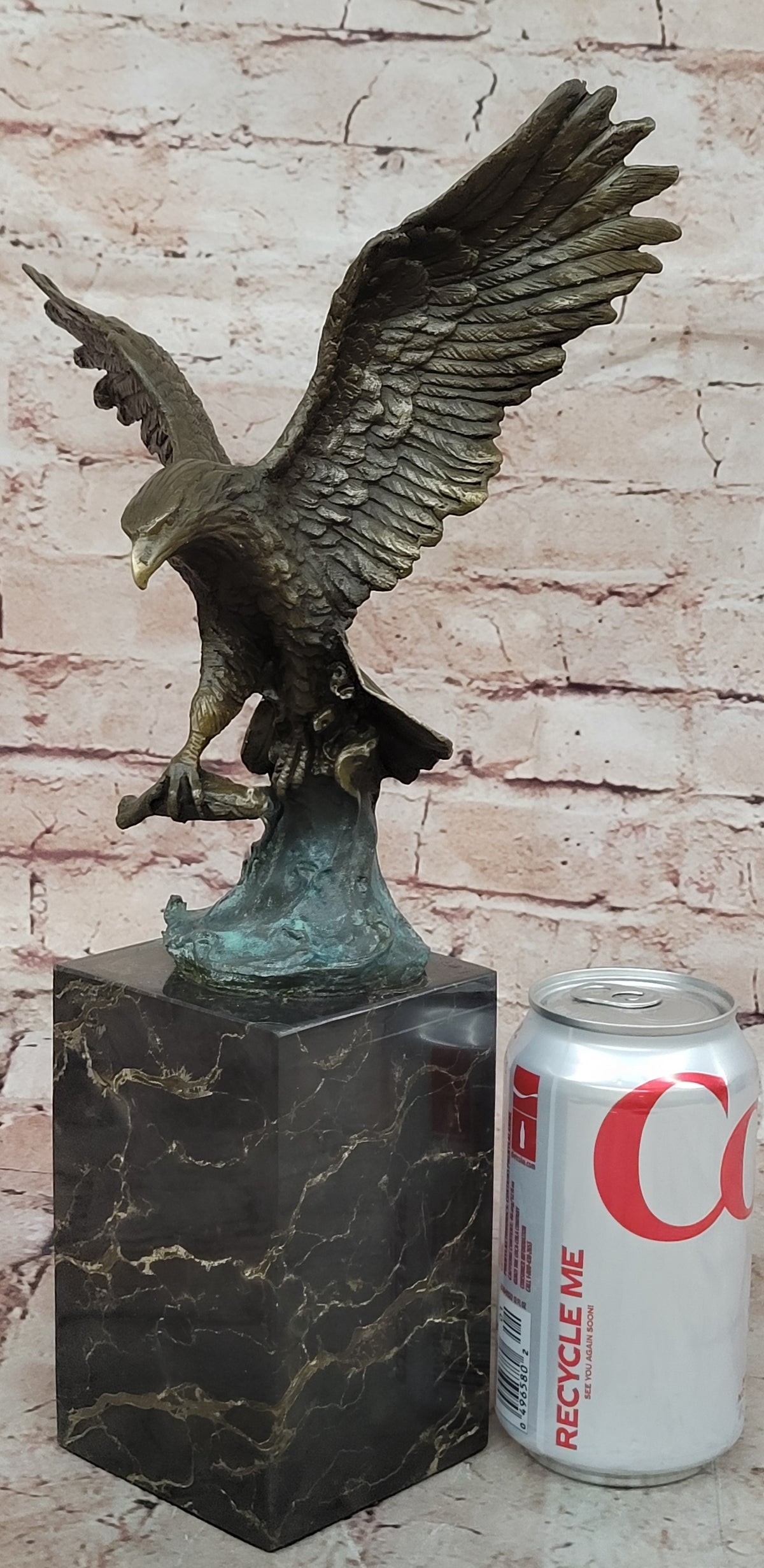 Bald Eagle Bronze Sculpture Big Bird Statue Art Deco Figure Indoor Outdoor Deal