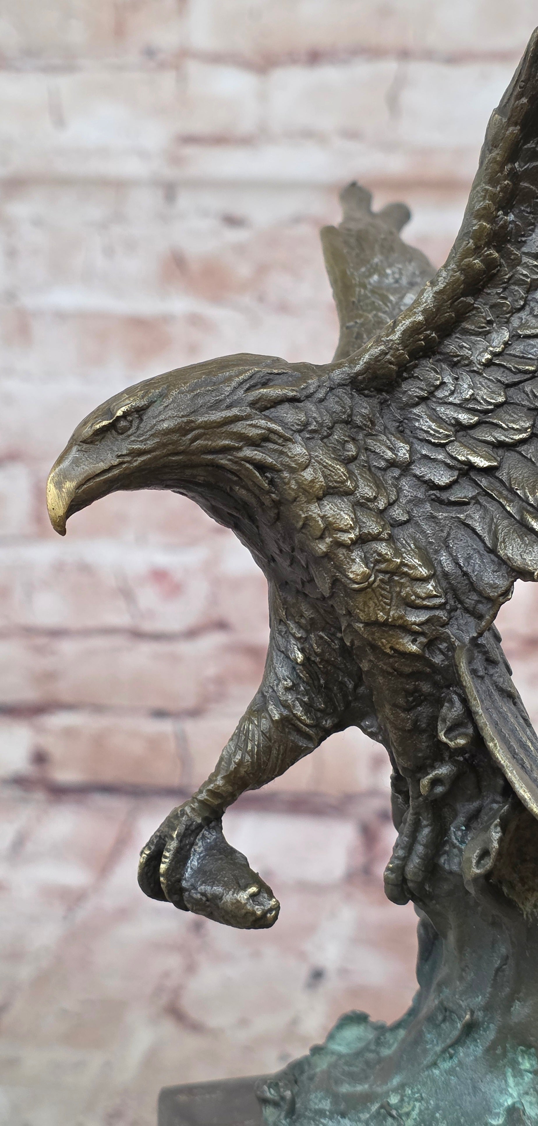 Bald Eagle Bronze Sculpture Big Bird Statue Art Deco Figure Indoor Outdoor Deal