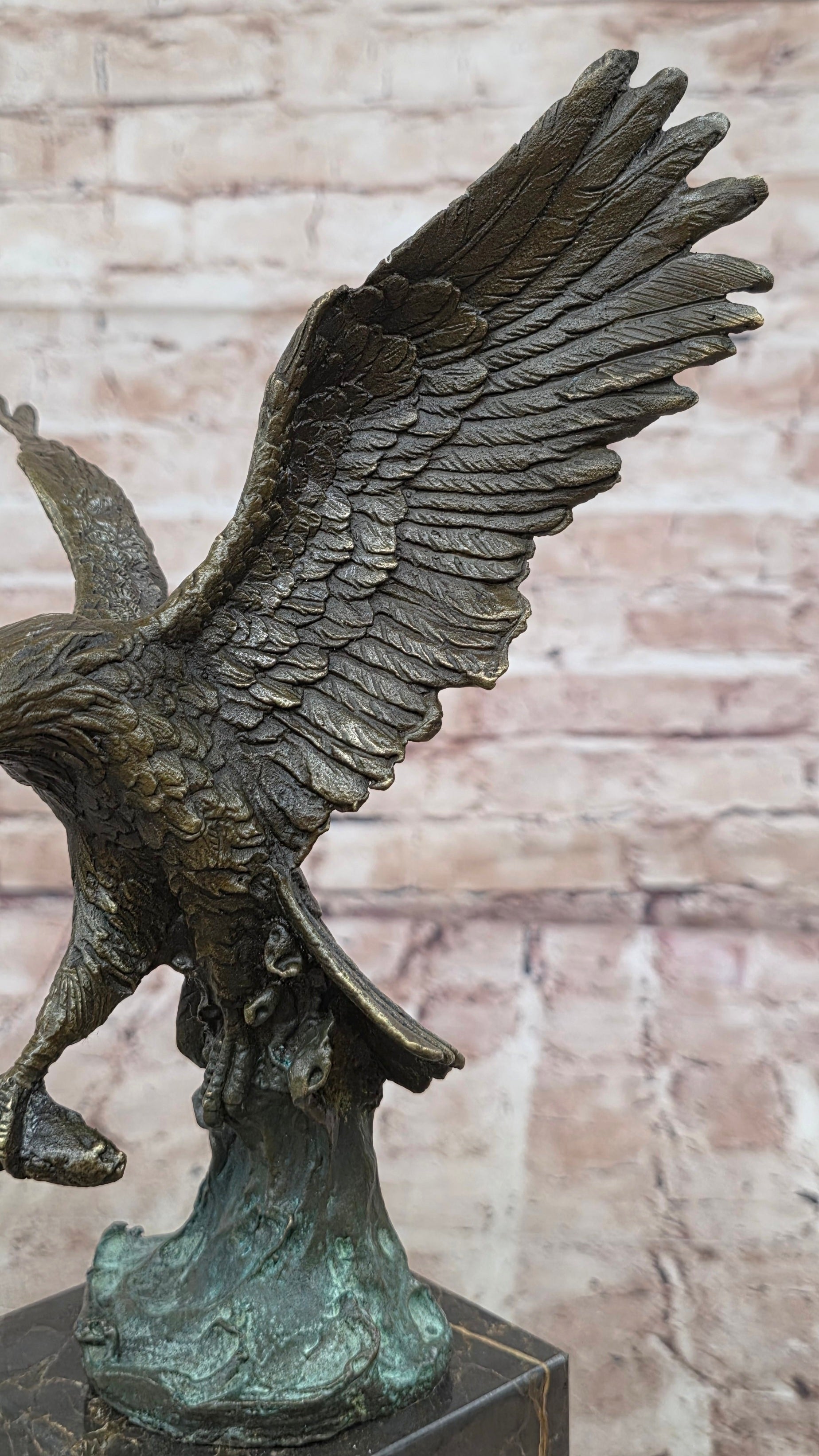 Bald Eagle Bronze Sculpture Big Bird Statue Art Deco Figure Indoor Outdoor Deal