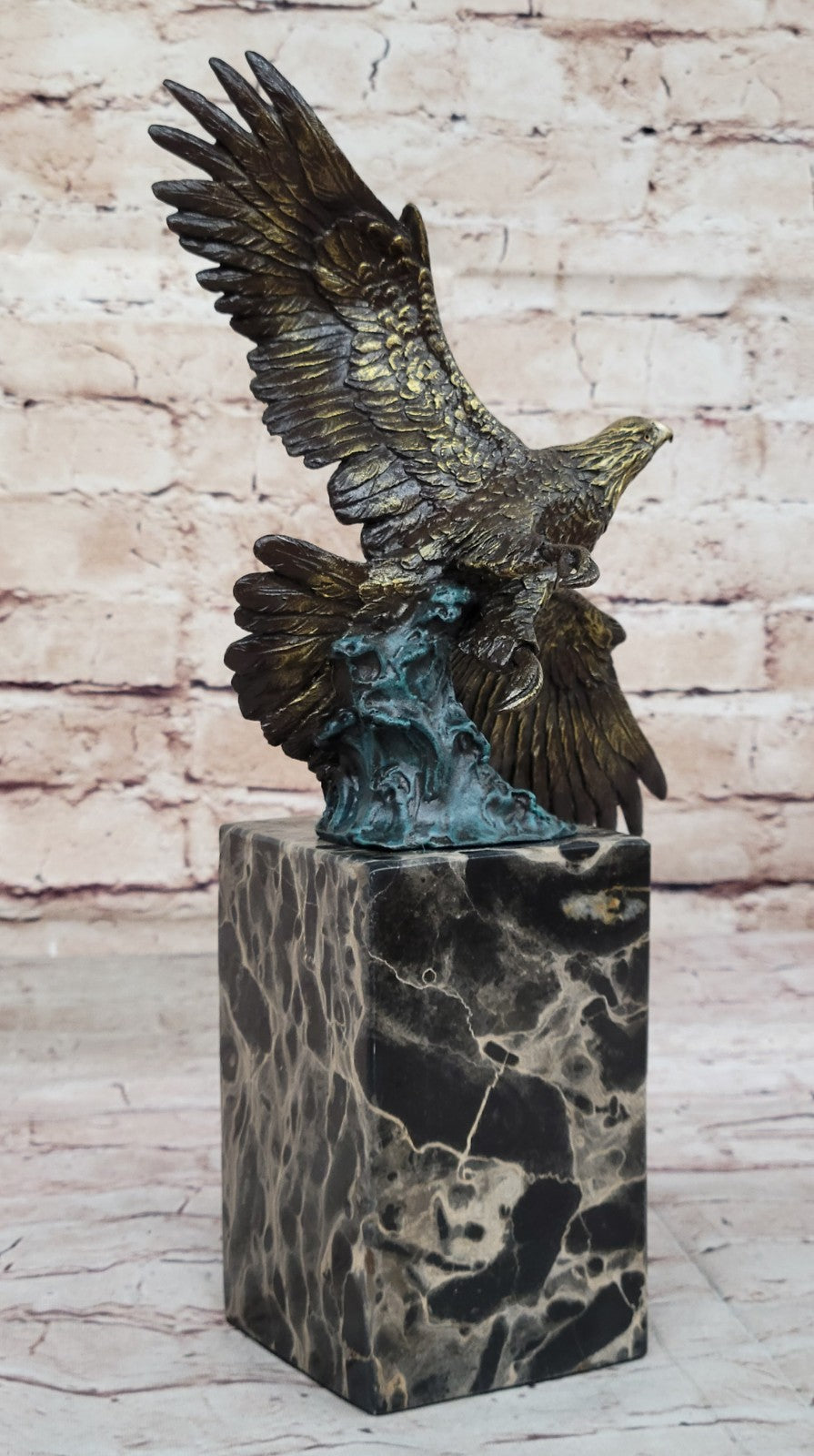 Hand Made American Eagle Bookend Book End Bronze Sculpture Figurine Decor