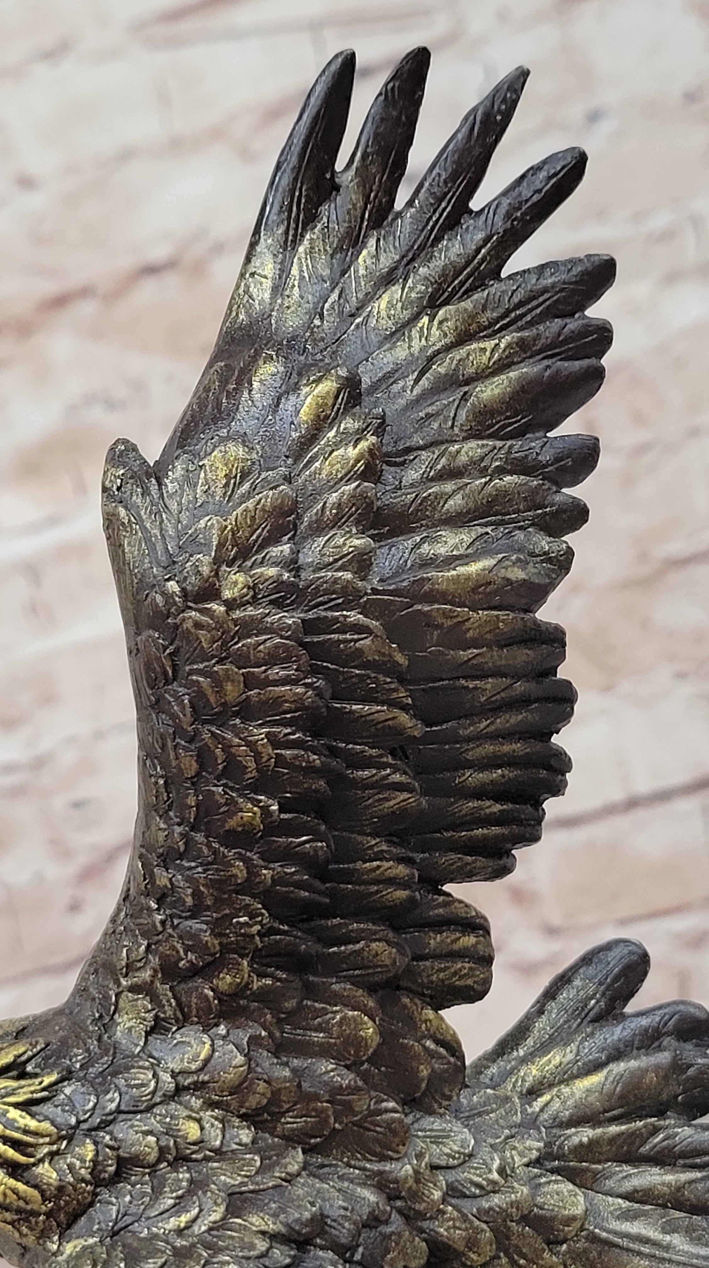 Hand Made American Eagle Bookend Book End Bronze Sculpture Figurine Decor