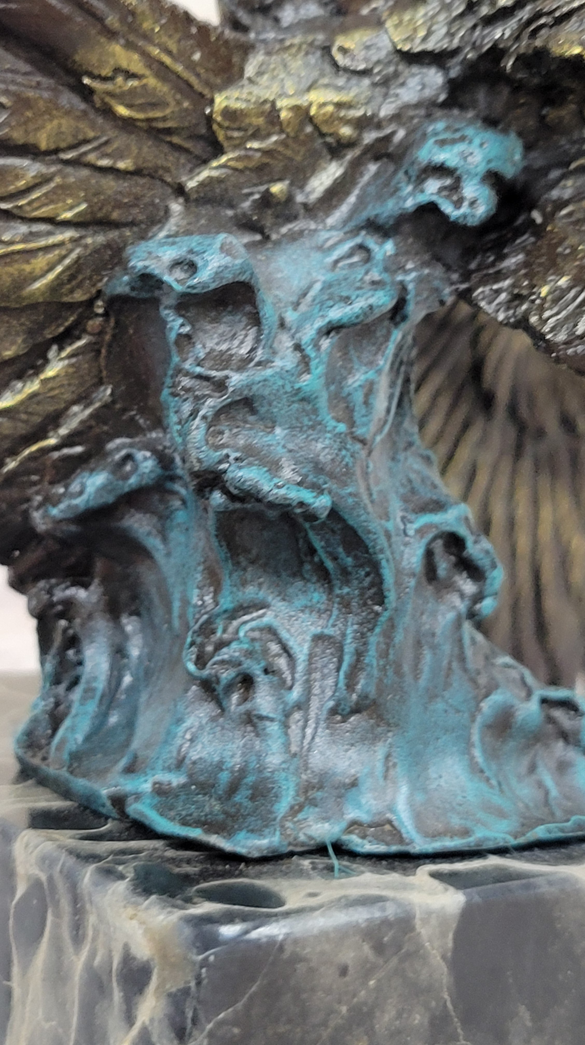 Hand Made American Eagle Bookend Book End Bronze Sculpture Figurine Decor