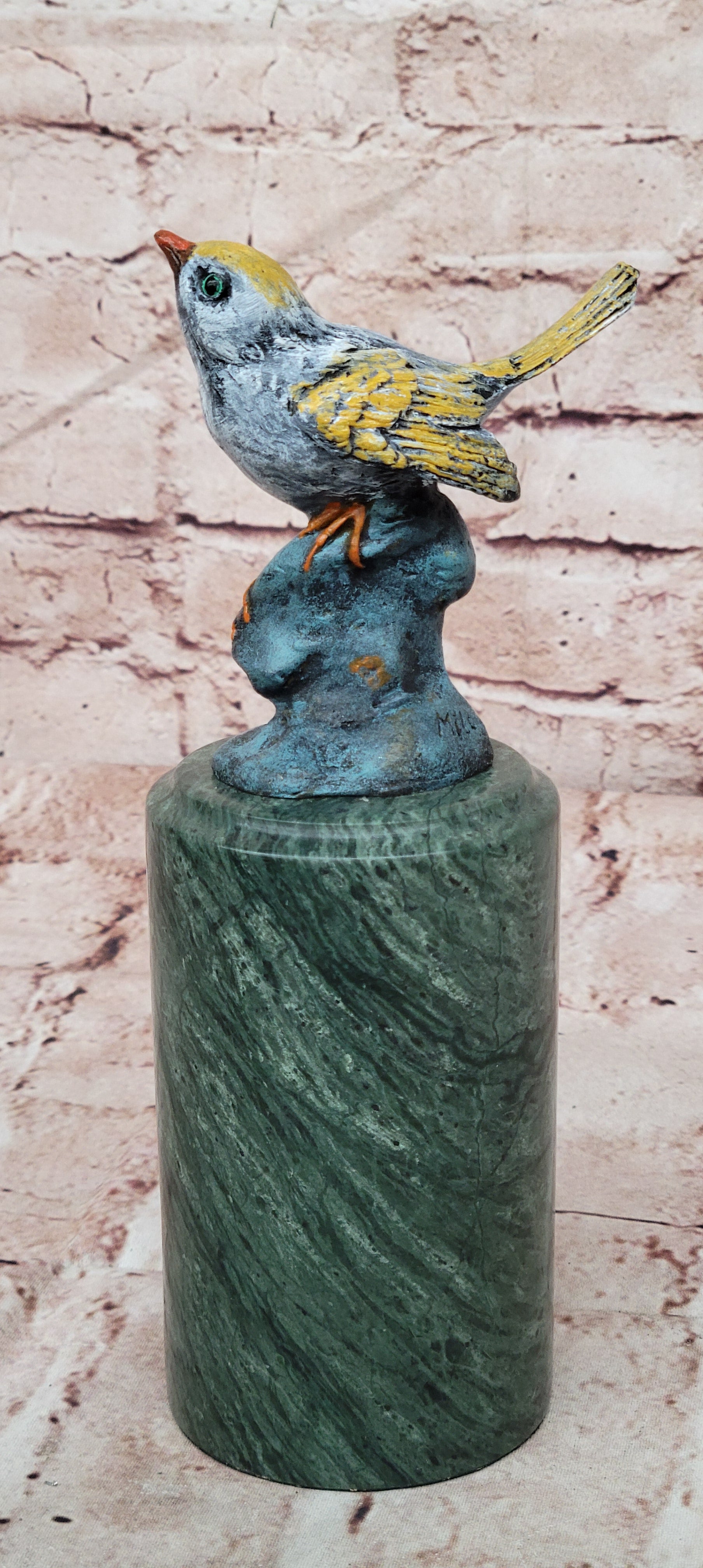 Vienna Hot Cast  Love Birds Bronze Sculpture Marble Base Statue Figurine Gift