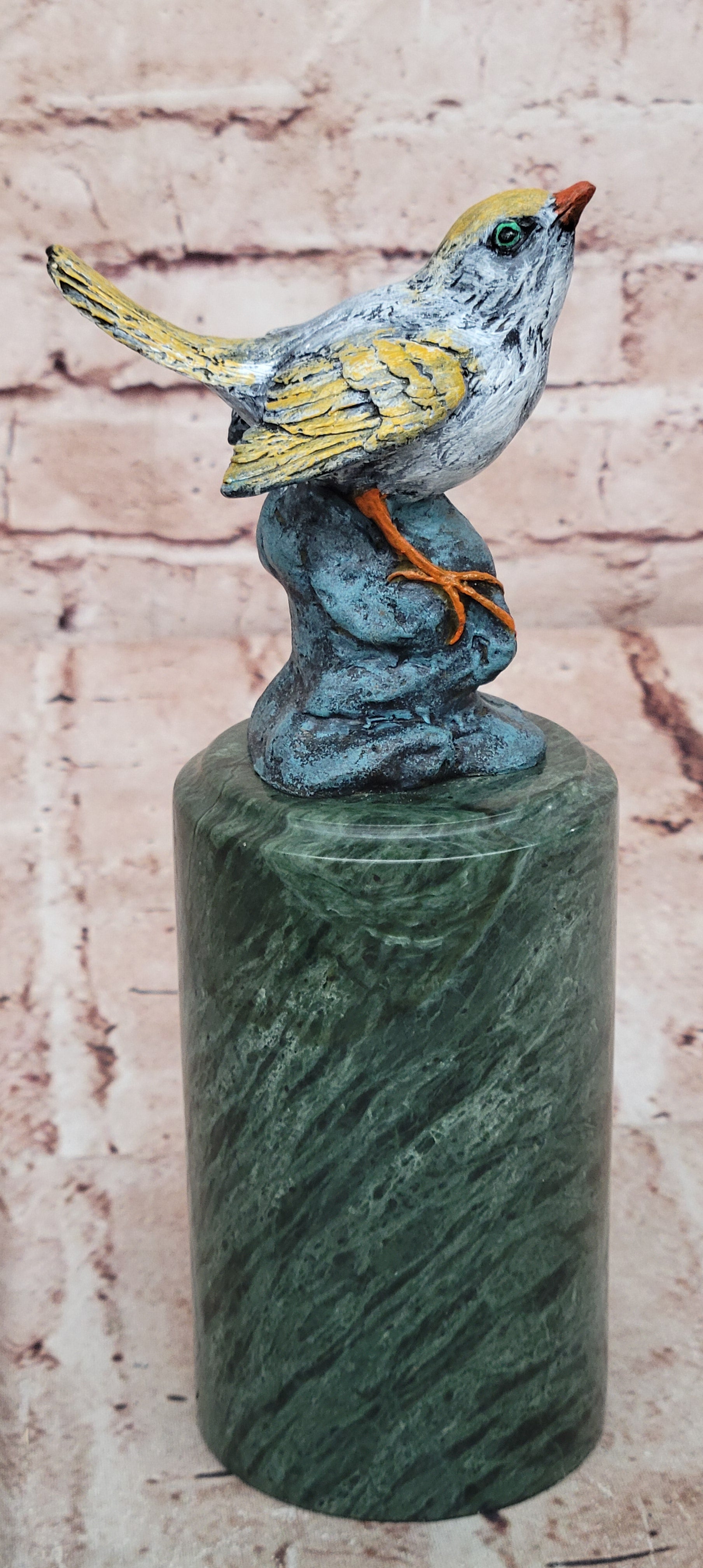 Vienna Hot Cast  Love Birds Bronze Sculpture Marble Base Statue Figurine Gift