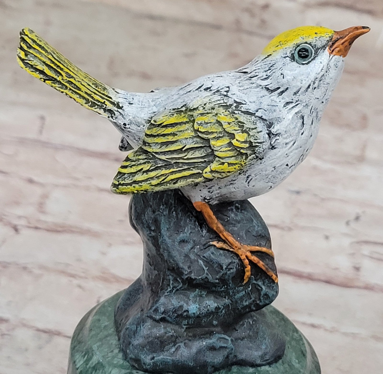 Vienna Hot Cast  Love Birds Bronze Sculpture Marble Base Statue Figurine Gift
