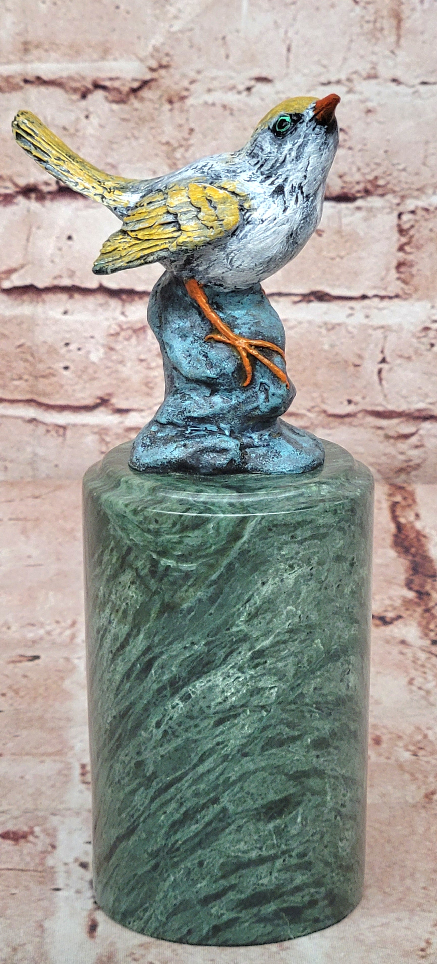 Vienna Hot Cast  Love Birds Bronze Sculpture Marble Base Statue Figurine Gift