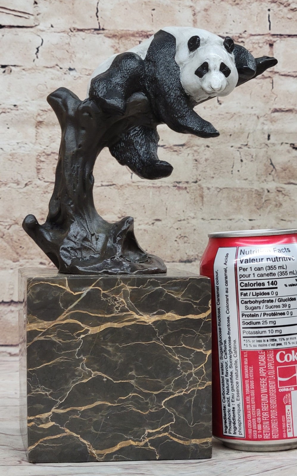 Bronze Sculpture Statue Art Deco Hot Cast Handcrafted European Made Panda by Mar