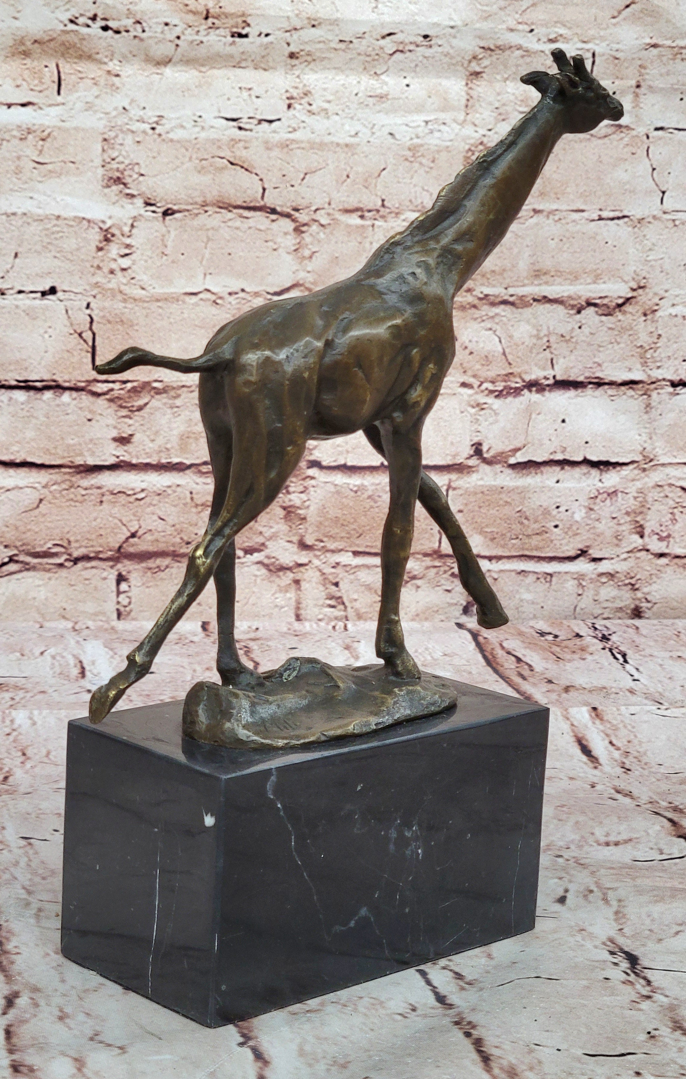Handcrafted bronze sculpture SALE Animal Giraffe Tall Milo Signed Original