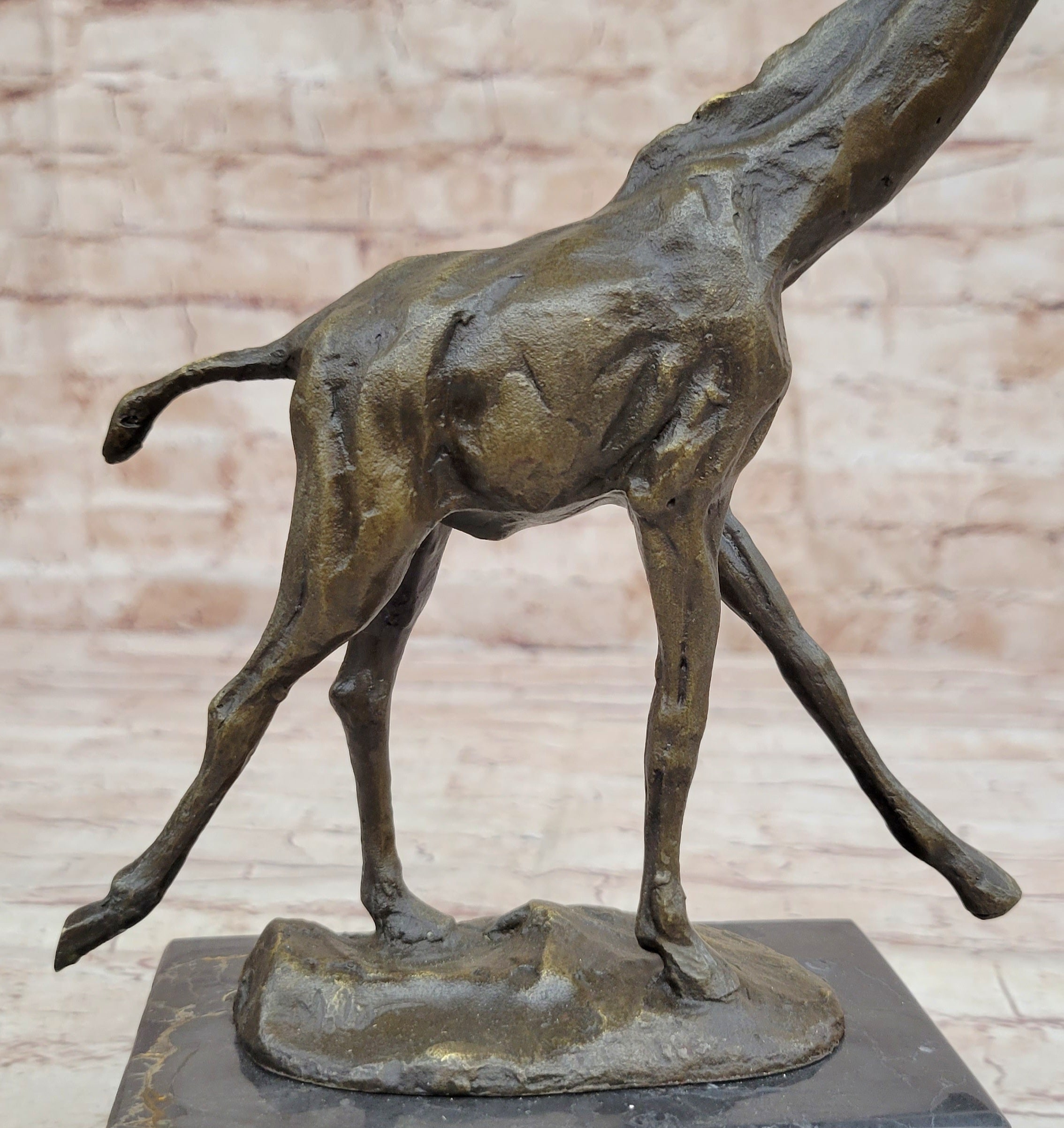 Handcrafted bronze sculpture SALE Animal Giraffe Tall Milo Signed Original
