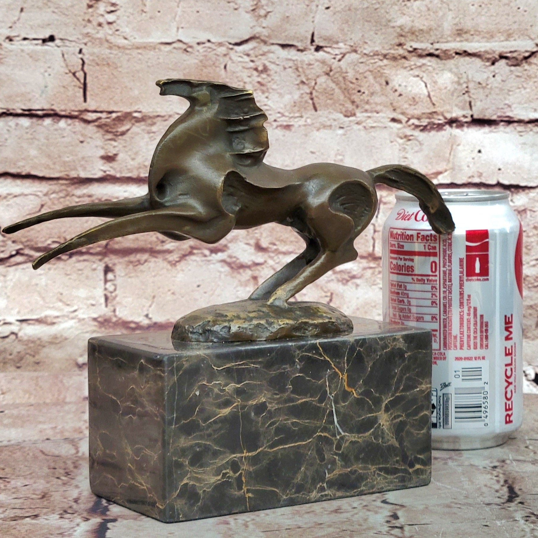 Signed Abstract Modern Art Horse Stallion Bronze Sculpture Decor Hot Cast Figure