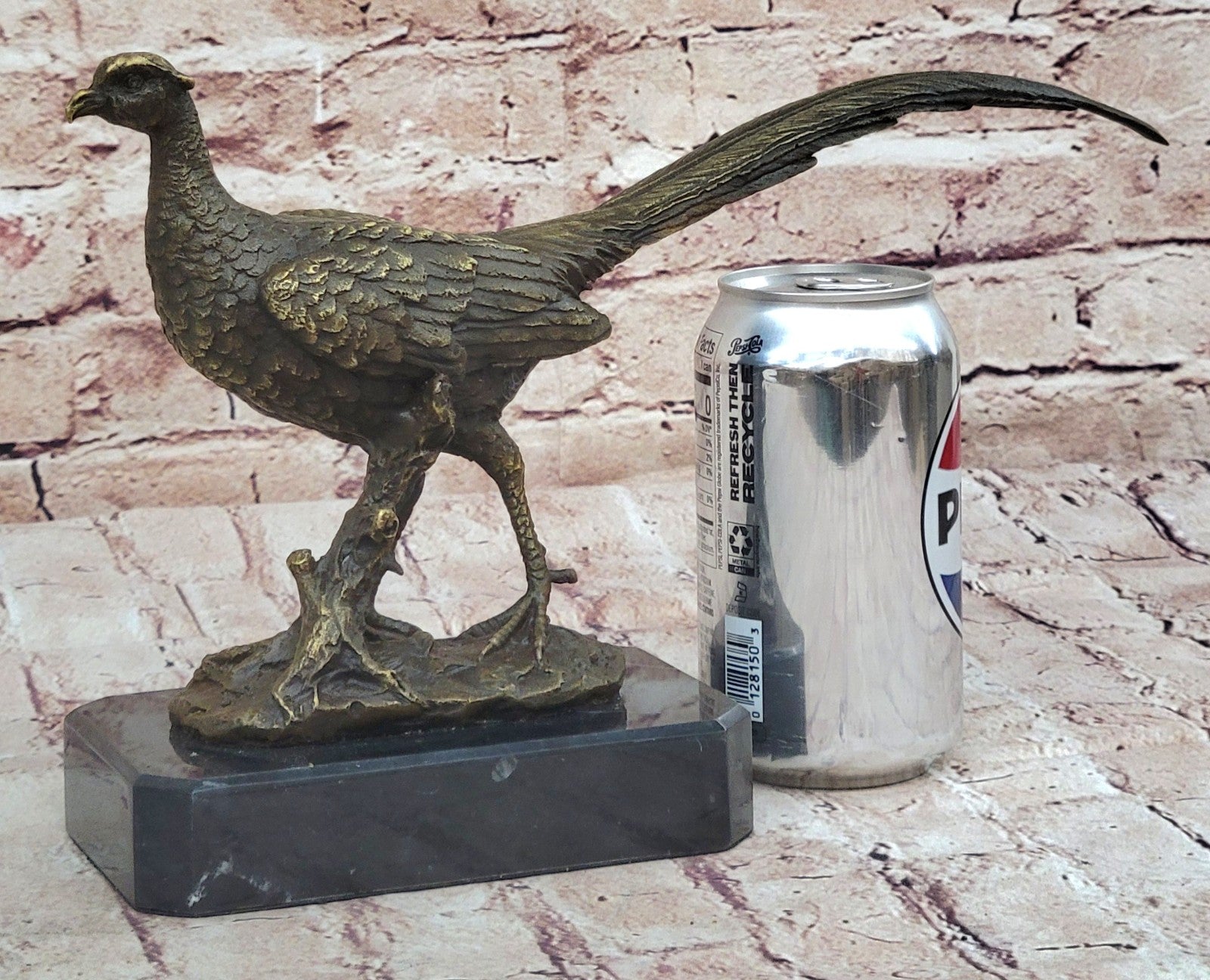 Impressive Large 12.5" Vintage Austrian Cold Painted Bronze Pheasant Bird Vienna