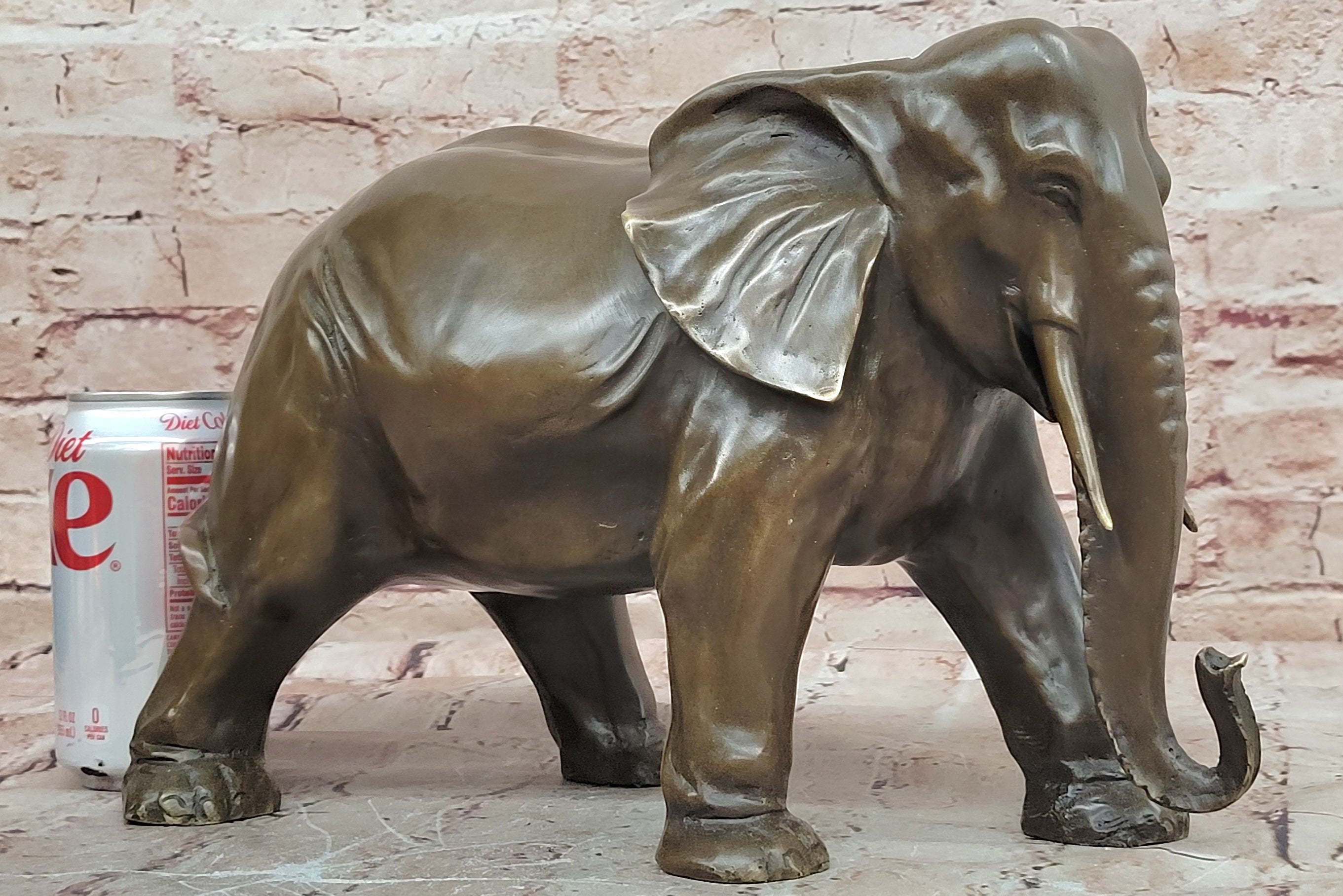 Genuine Bronze Elephant Sculpture by Juno Hand Made Hot Cast Animal Statue