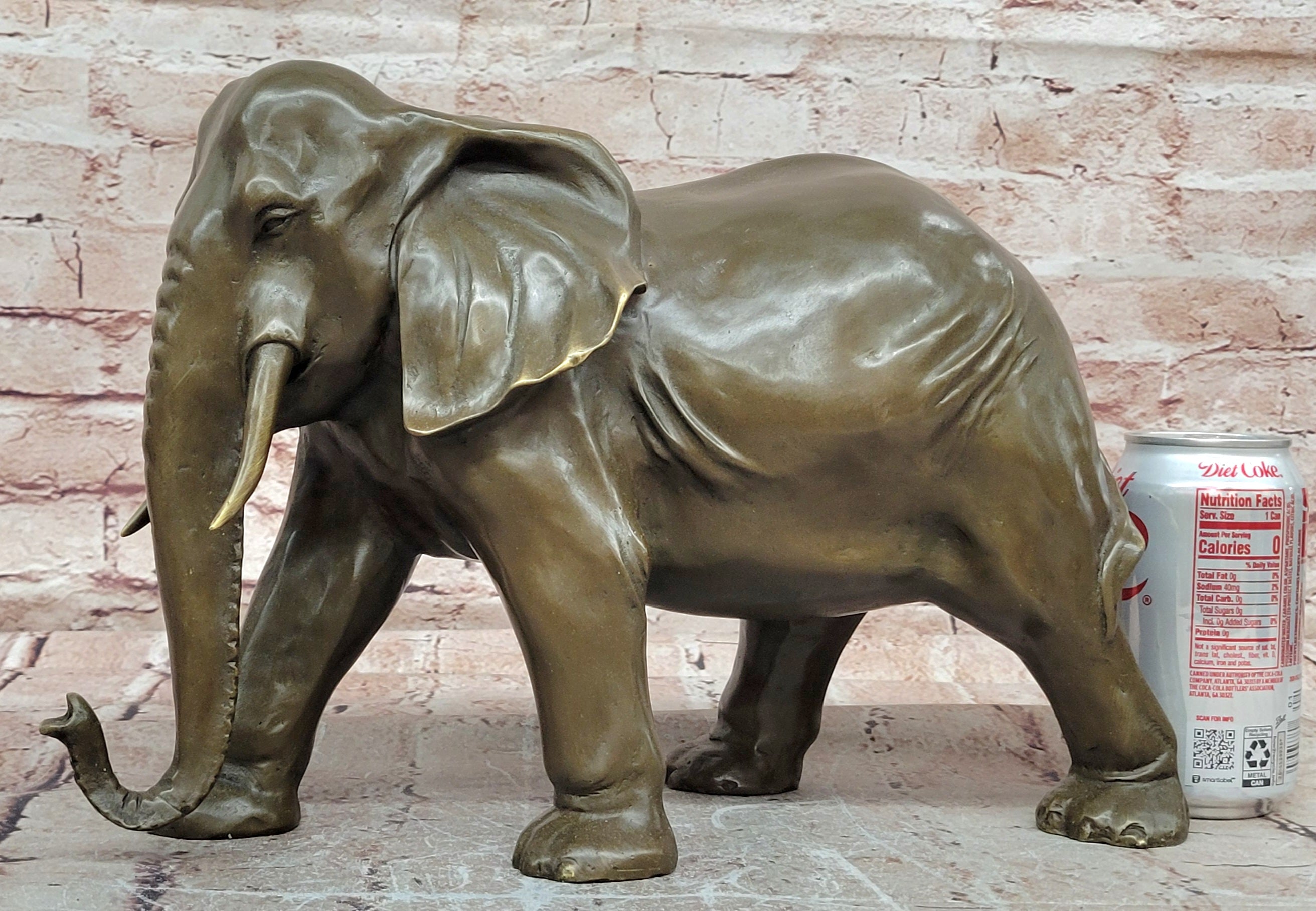 Handcrafted Signed Bronze Elephant Masterwork Executive Gallery Display