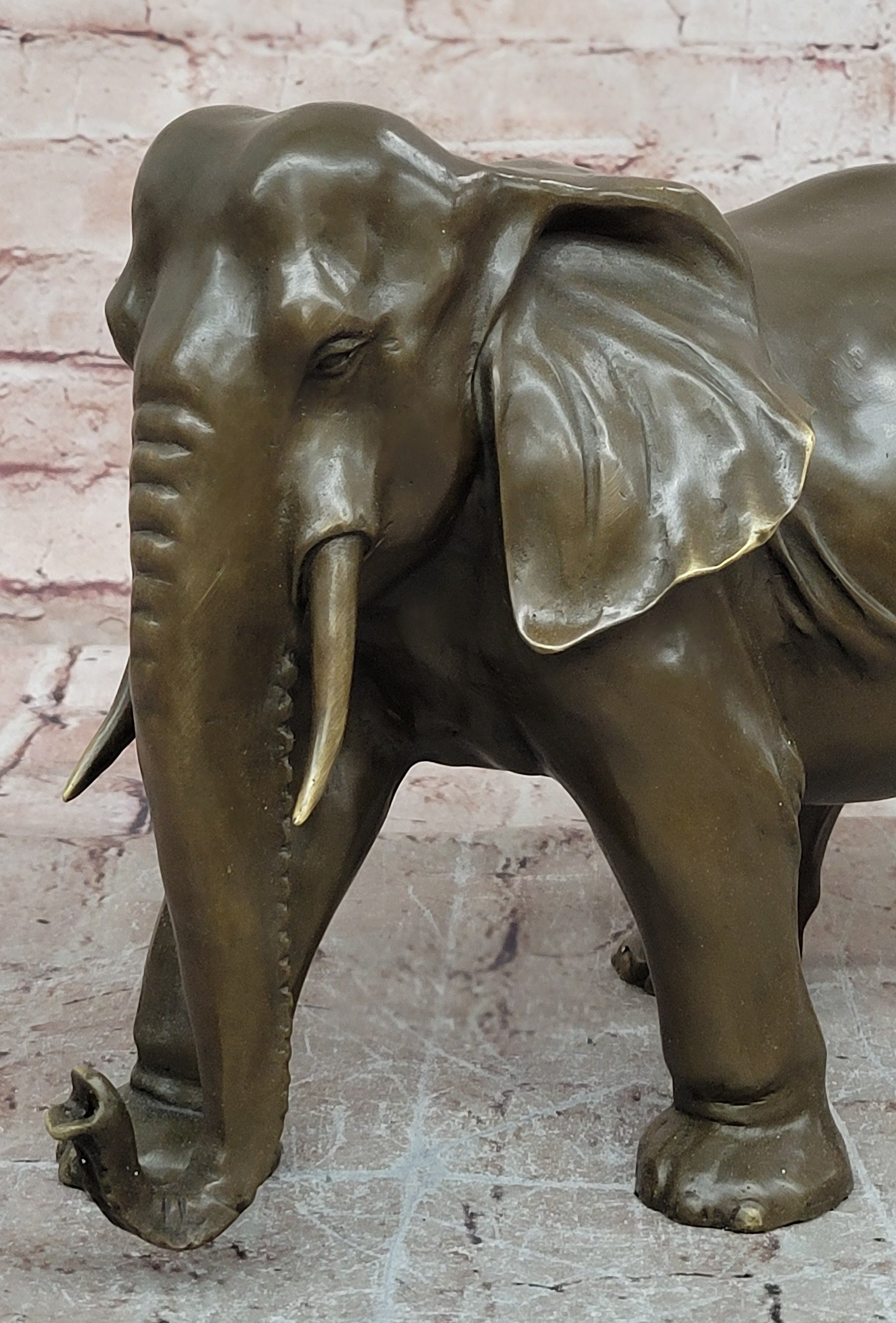 Handcrafted Signed Bronze Elephant Masterwork Executive Gallery Display