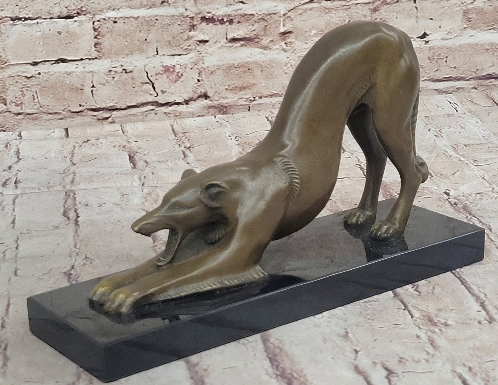 Greyhound Retired Rescued Adopted Racing Sighthound Bronze Marble Statue Gift