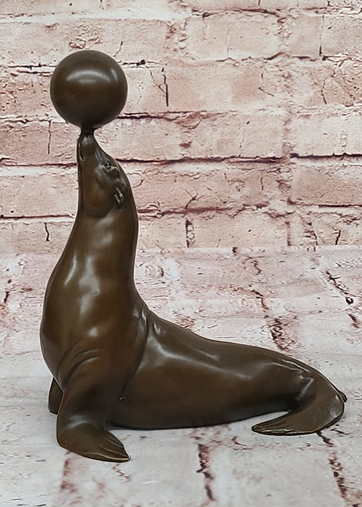 1980`s Brass/Bronze Seal Sculpture Paper Weight Hand Made Home Decorative DEAL