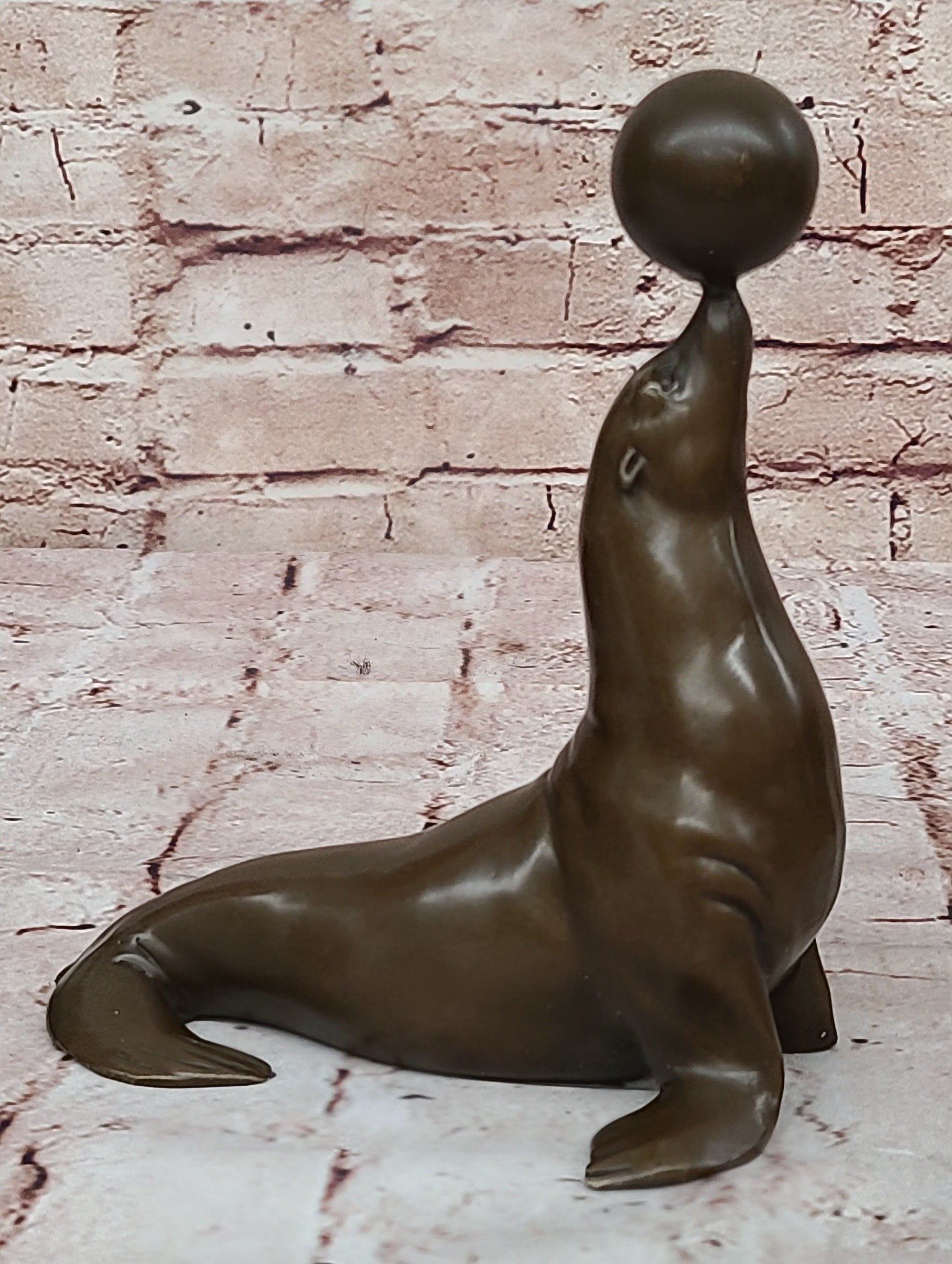 1980`s Brass/Bronze Seal Sculpture Paper Weight Hand Made Home Decorative DEAL