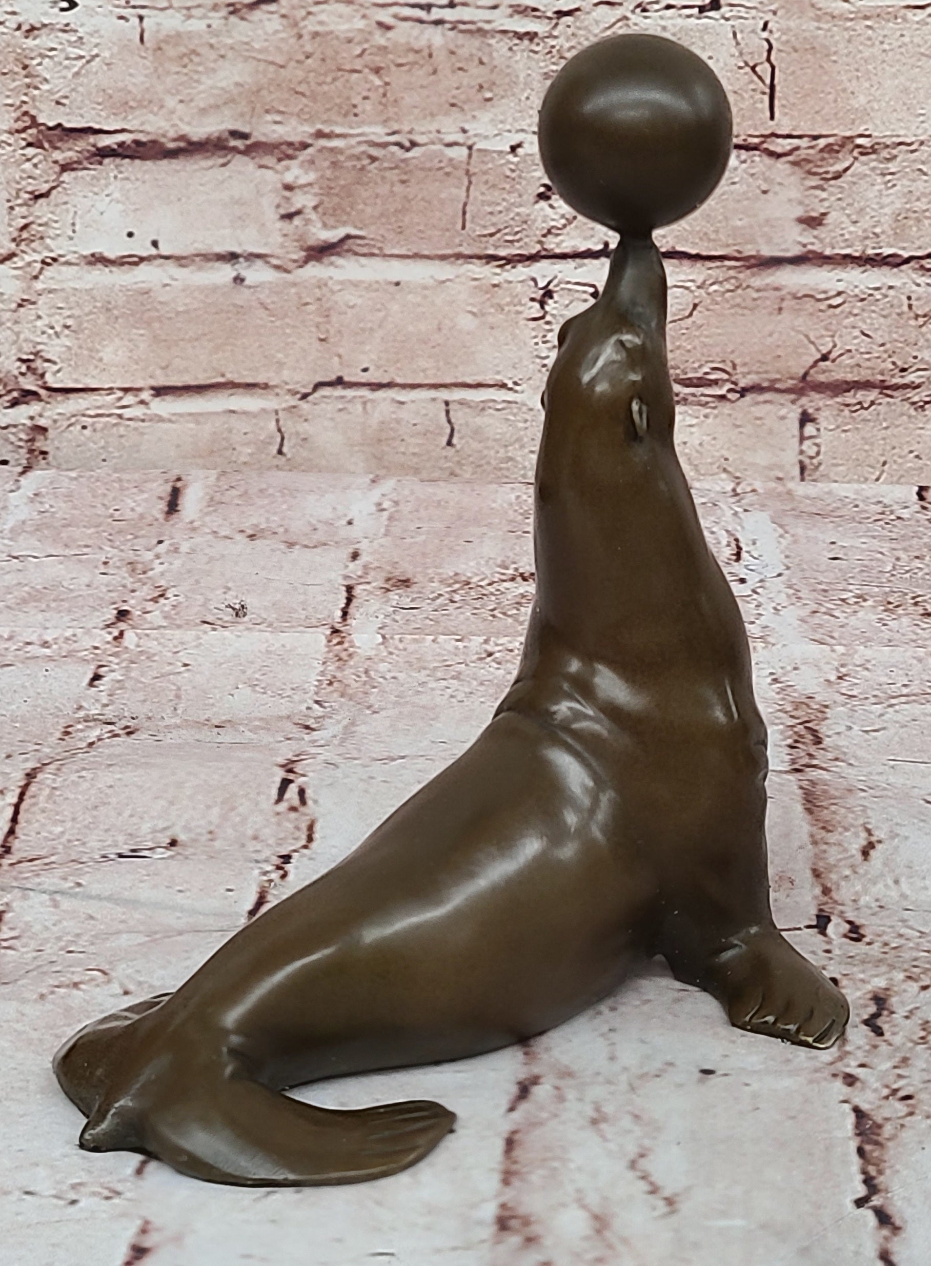 1980`s Brass/Bronze Seal Sculpture Paper Weight Hand Made Home Decorative DEAL