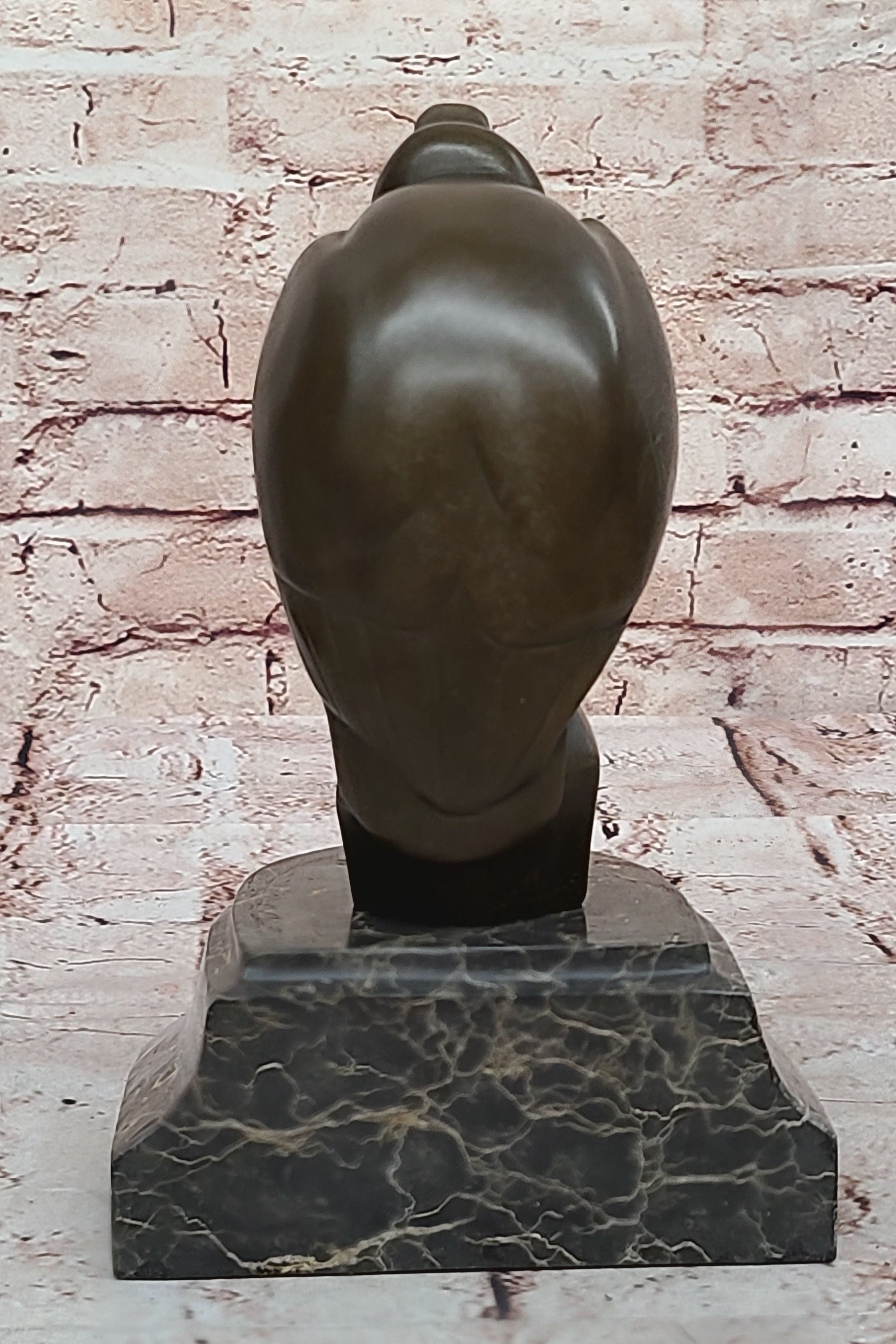 Bronze Sculpture Baby Vultures Bird Hot Cast on a Beige Marble Base Figure Gift