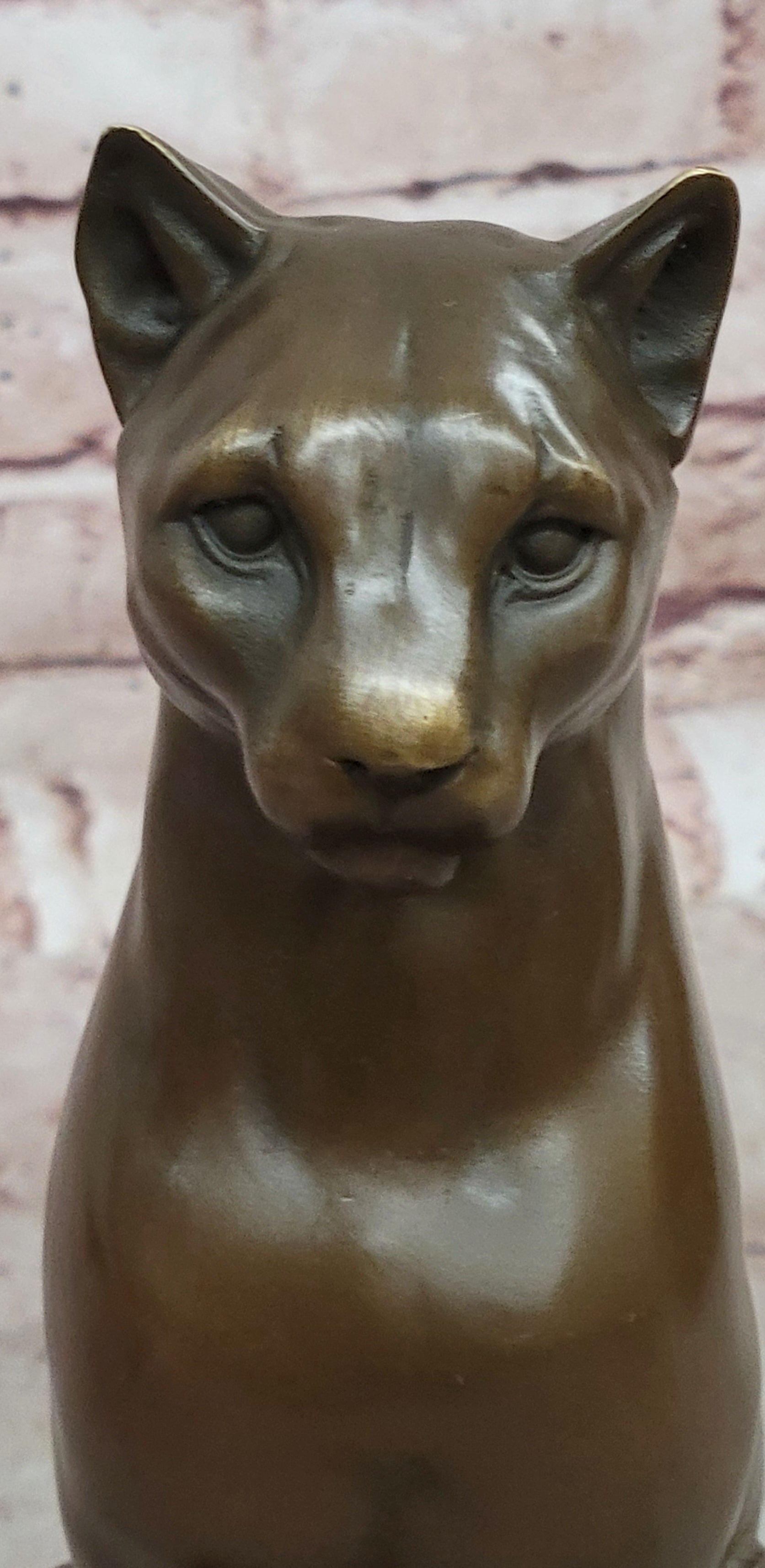 Bronze Sculpture by Cesaro Home Cabin Office Decoration Decor White Marble Base