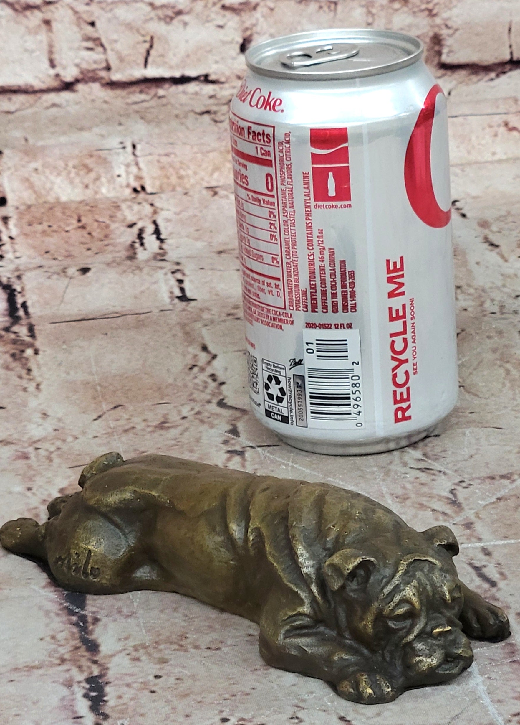 Signed Original Mario Milo English Bulldog Dog Bronze Classic Artwork Figurine