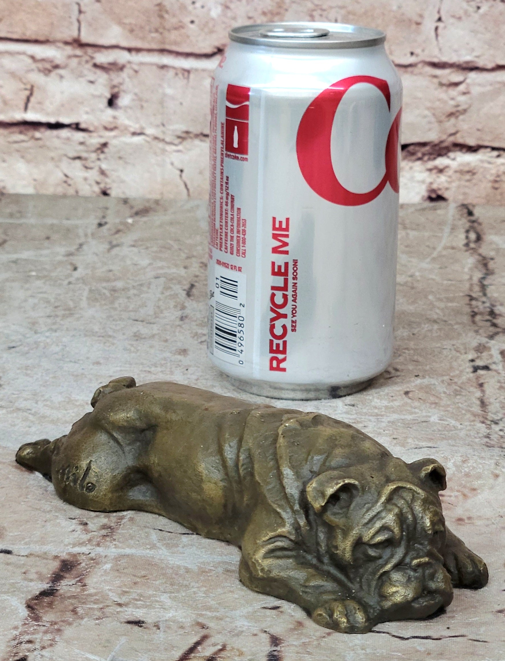Signed Original Mario Milo English Bulldog Dog Bronze Classic Artwork Figurine