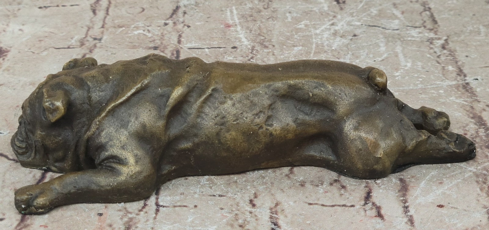 Signed Original Mario Milo English Bulldog Dog Bronze Classic Artwork Figurine