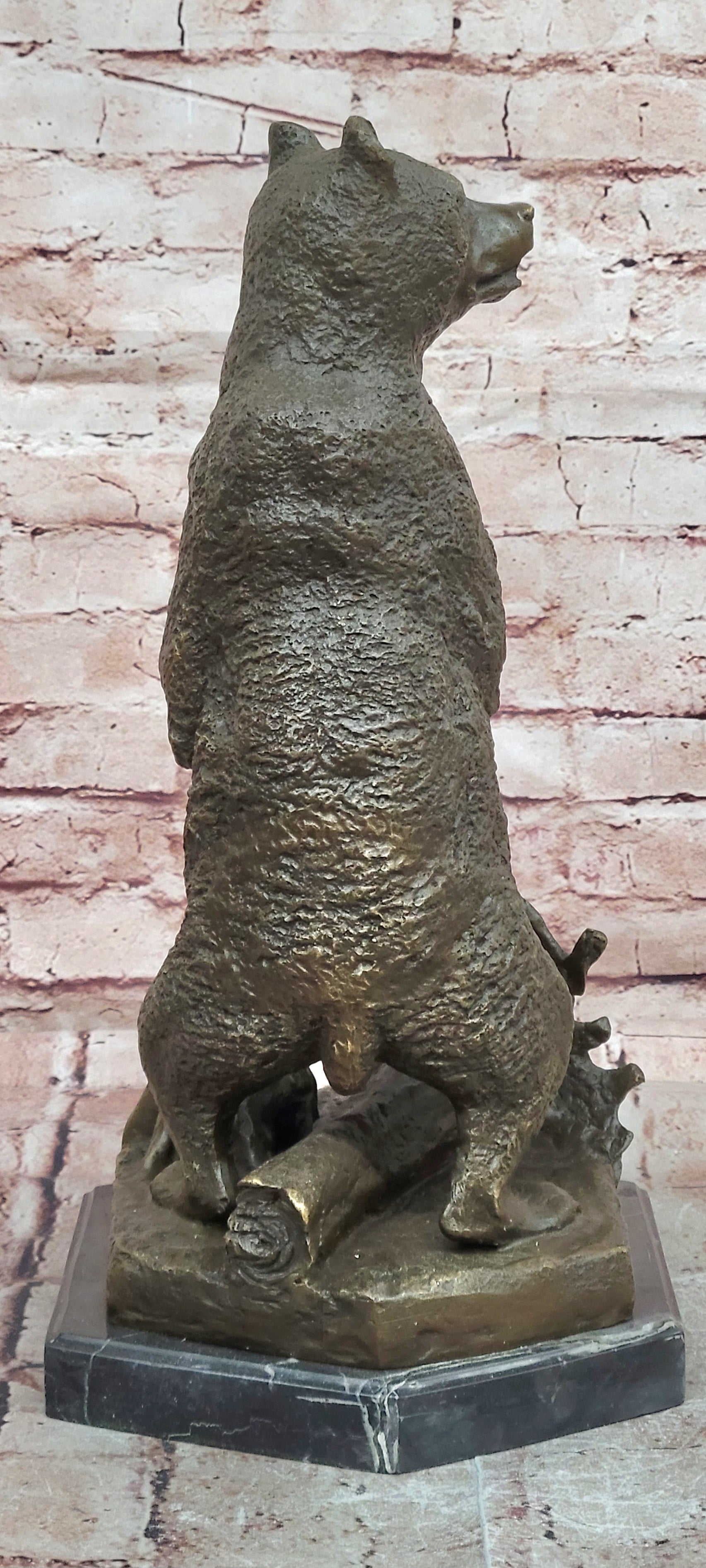 Bronze Wildlife Bear Sculpture Signed Lieberich Grizzly Animal Statue Art
