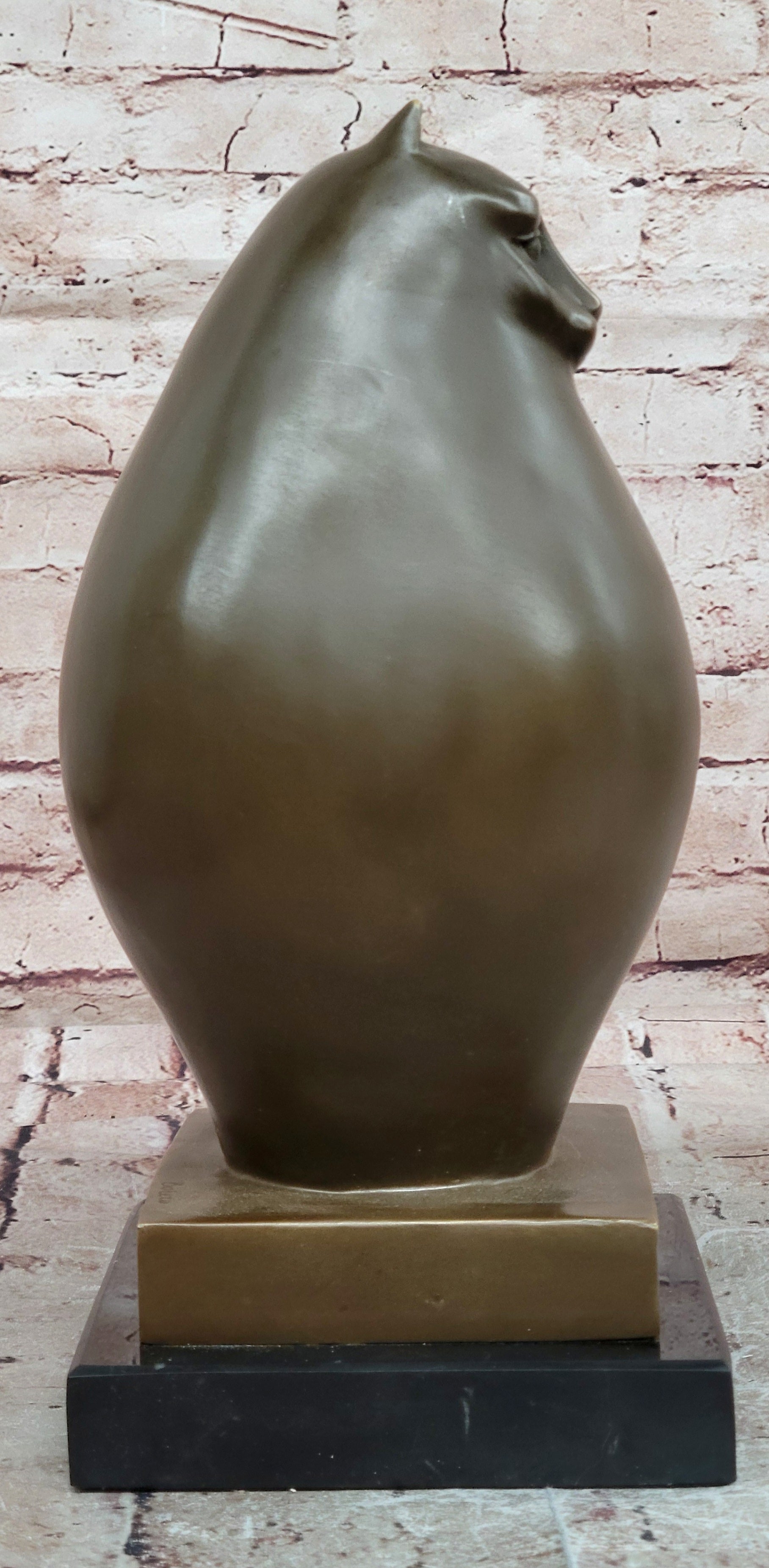 Extra Large Abstract Fat Cat Bronze Figurine Investment Grade Artwork Art