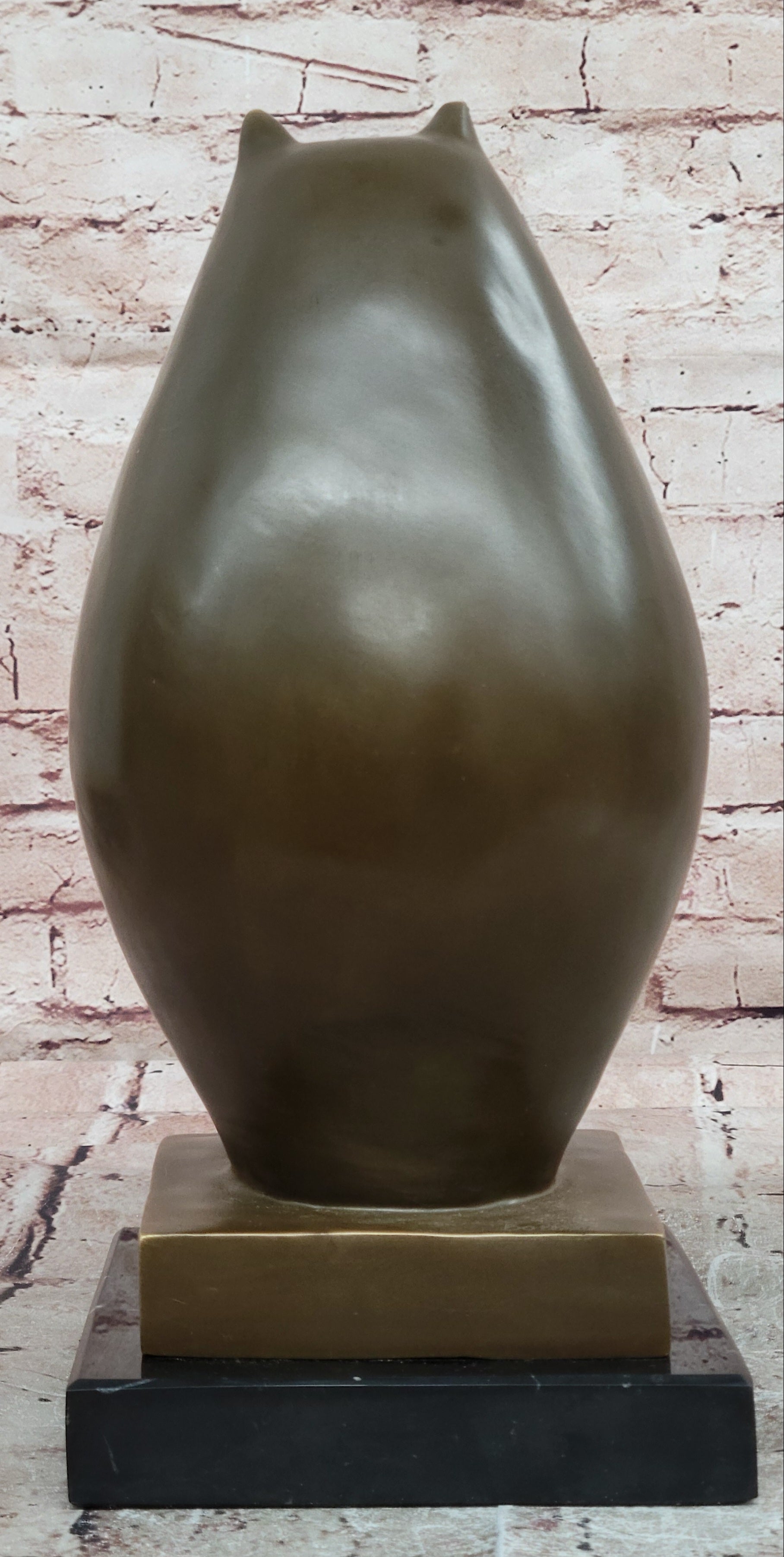 Extra Large Abstract Fat Cat Bronze Figurine Investment Grade Artwork Art