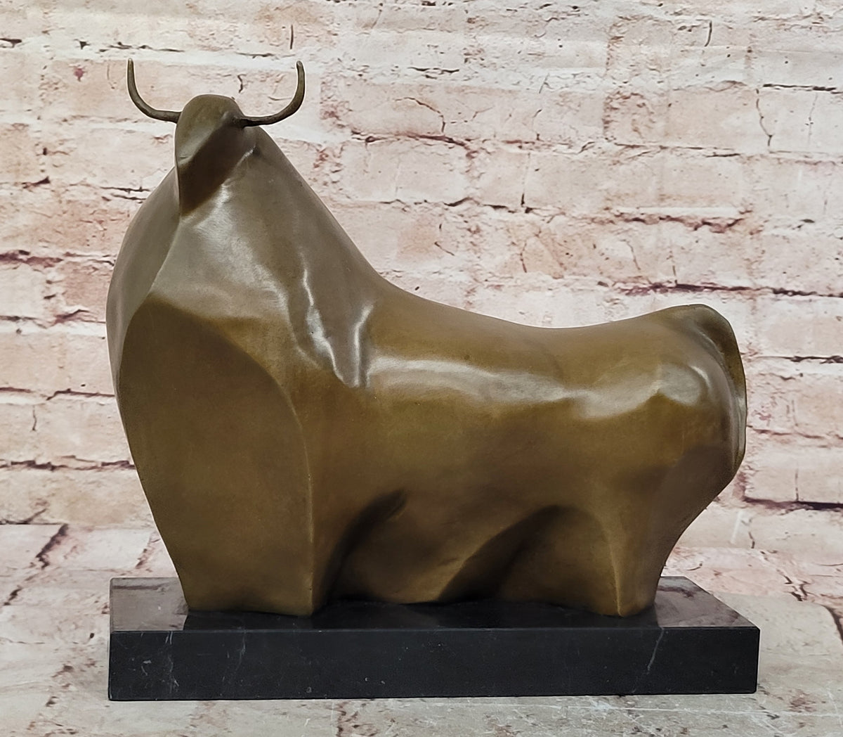 Bronze Sculpture Statue Large Fernando Botero Abstract Modern Bull Figurine NR