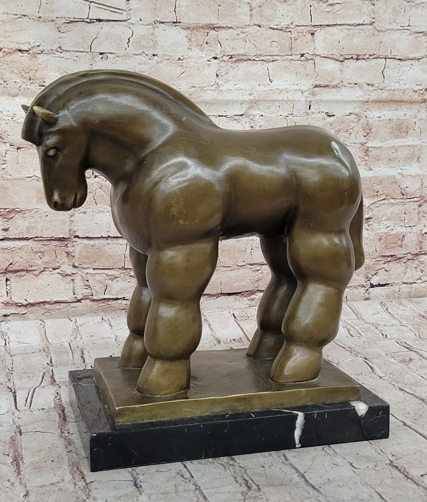 F. BOTERO "Trojan Horse" ART BRONZE SCULPTURE, SIGNED, SEALED FIGURINE FIGURE