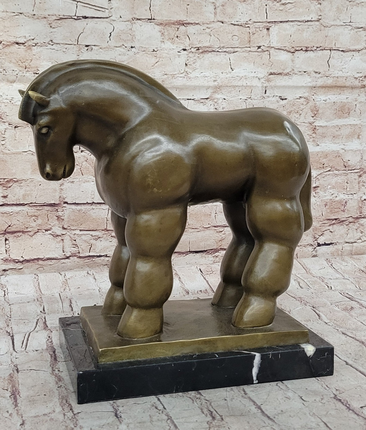 F. BOTERO "Trojan Horse" ART BRONZE SCULPTURE, SIGNED, SEALED FIGURINE FIGURE