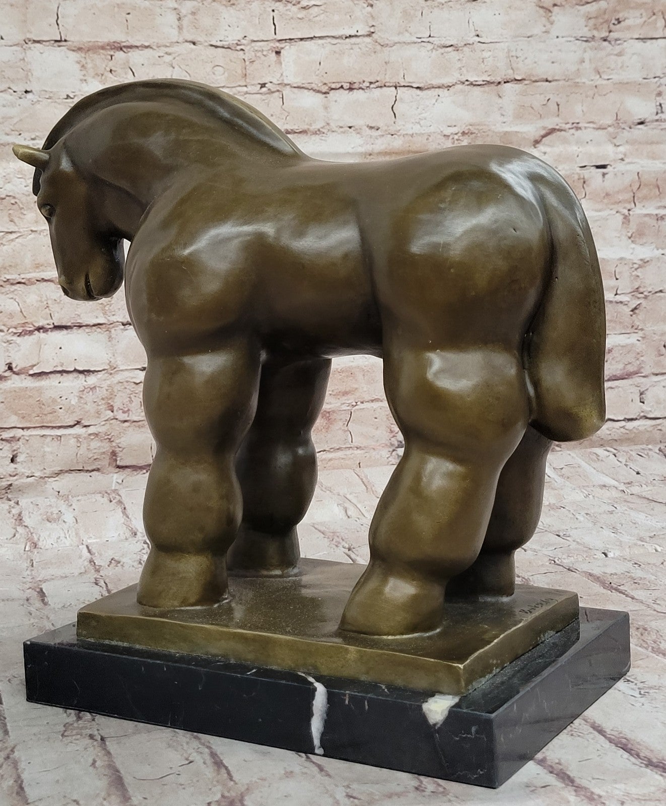 F. BOTERO "Trojan Horse" ART BRONZE SCULPTURE, SIGNED, SEALED FIGURINE FIGURE