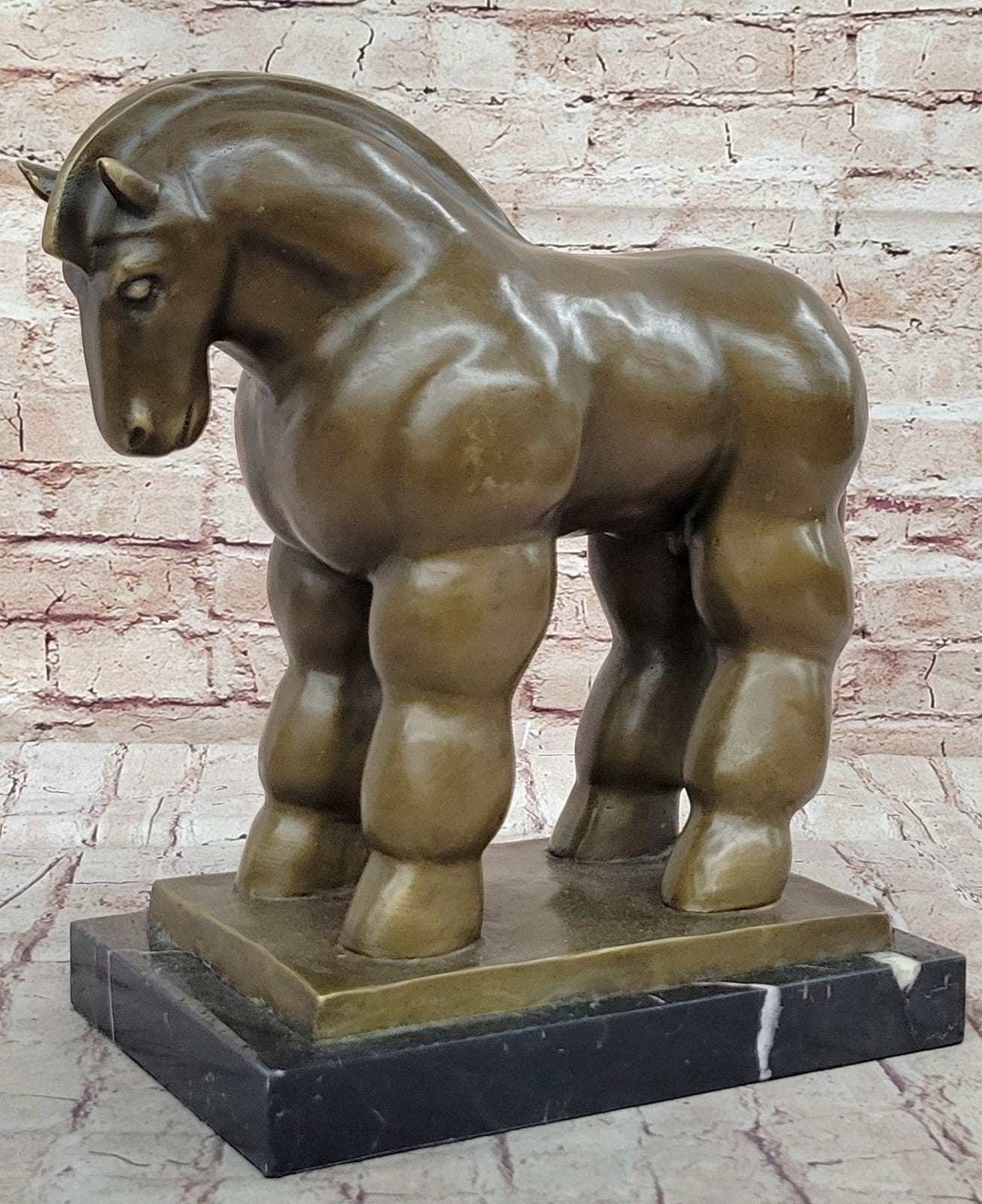 F. BOTERO "Trojan Horse" ART BRONZE SCULPTURE, SIGNED, SEALED FIGURINE FIGURE