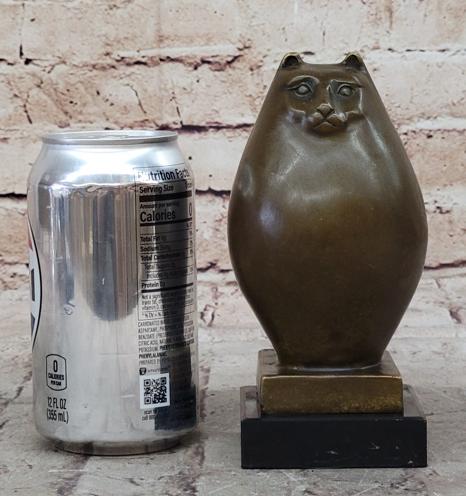 Vienna Bronze Miniature Botero Cat Paper Holder Sculpture Figurine Figure Deal