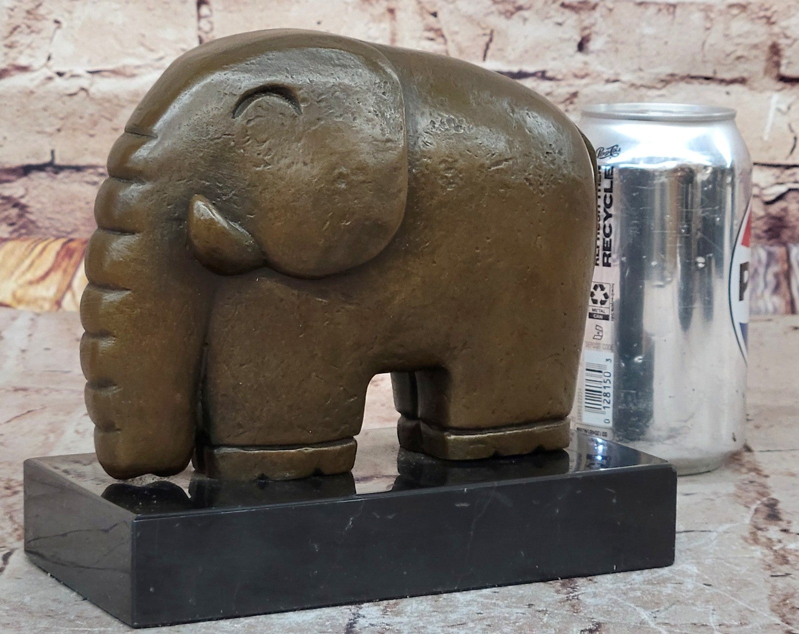 Bronze Sculpture Model Chubby Elephant by Dali Collectible Figurine Figure Gift