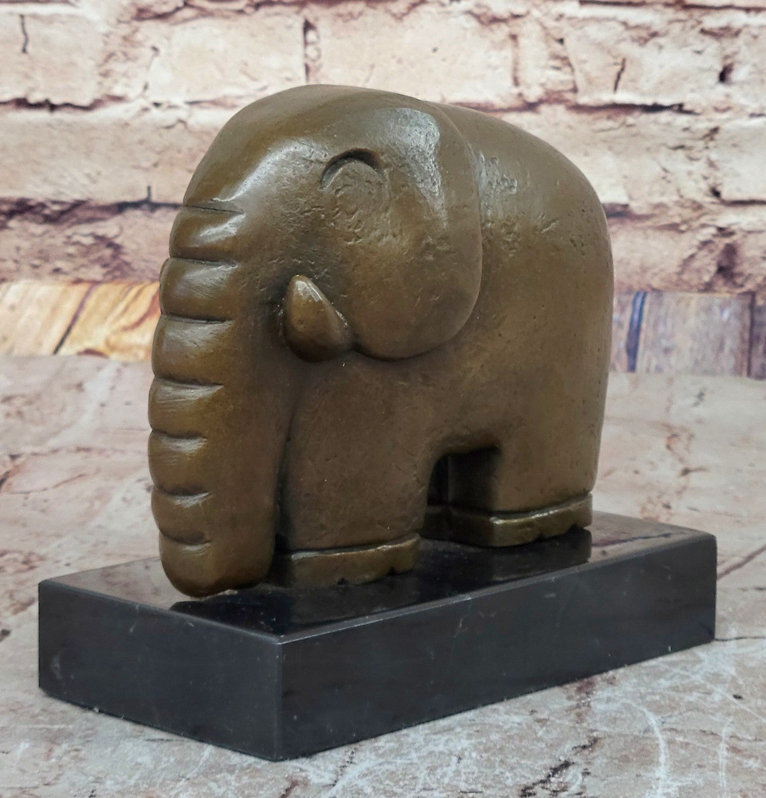 Bronze Sculpture Model Chubby Elephant by Dali Collectible Figurine Figure Gift