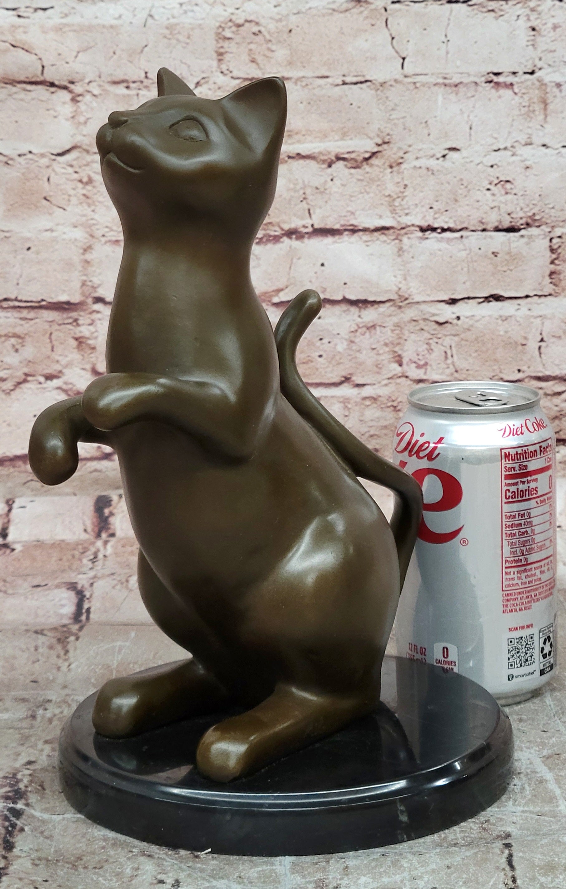 Handcrafted Milo Cat Bronze Statue Lost Wax Method Fine Art Decor