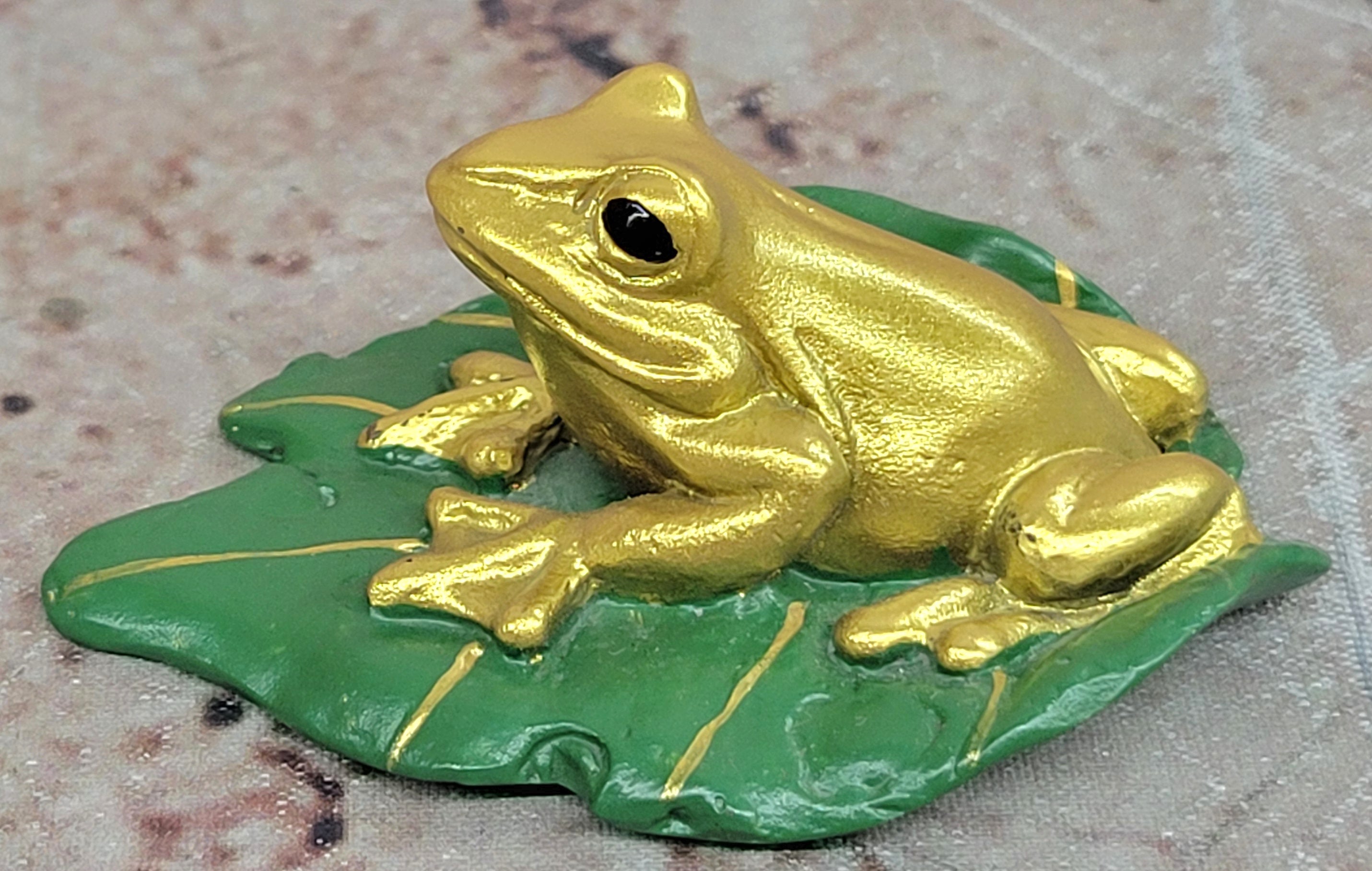 Hand Made Milo Vienna Bronze Frog Sculpture Paper Holder Home Décor