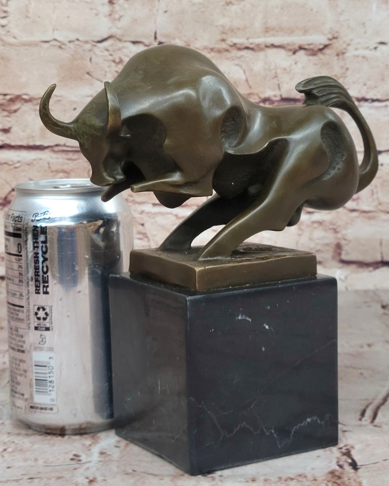 Bronze Sculpture Modern Art Bull Bookend Book End Hot Cast Artwork Figurine Sale