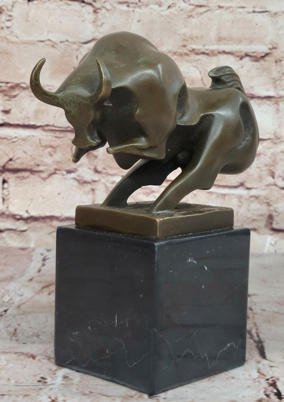 Bronze Sculpture Modern Art Bull Bookend Book End Hot Cast Artwork Figurine Sale